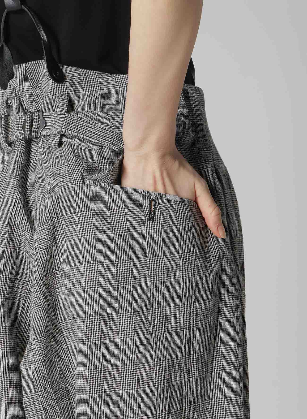 C/LI Plaid Collage Suspenders Pants - Stylish Vintage-Inspired Trousers for Men & Women | Perfect for Casual Outfits, Office Wear & Retro Fashion Looks
