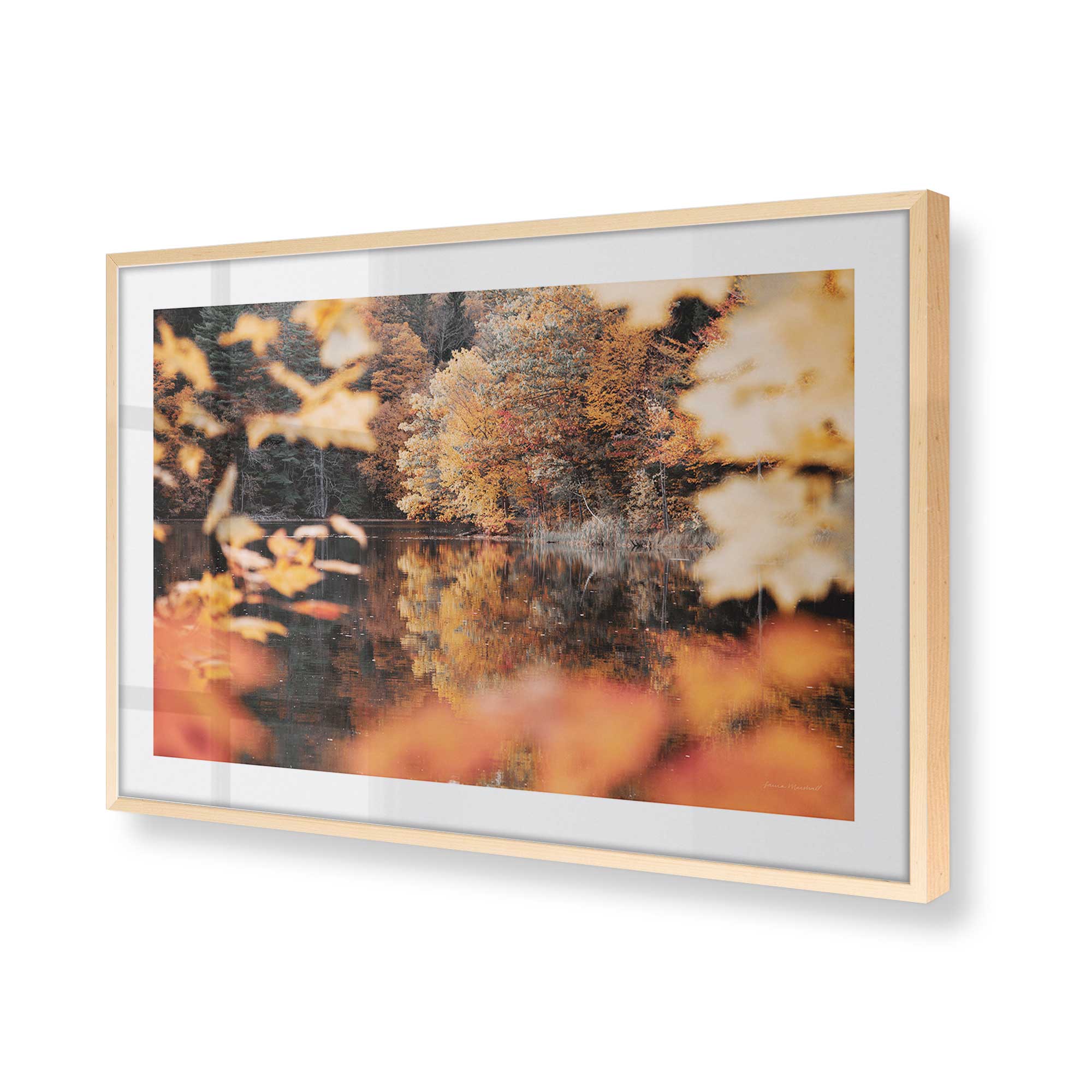 Autumn's Reflection Print - Stunning Fall Leaves Wall Art for Home Decor | Perfect for Living Room, Bedroom & Office