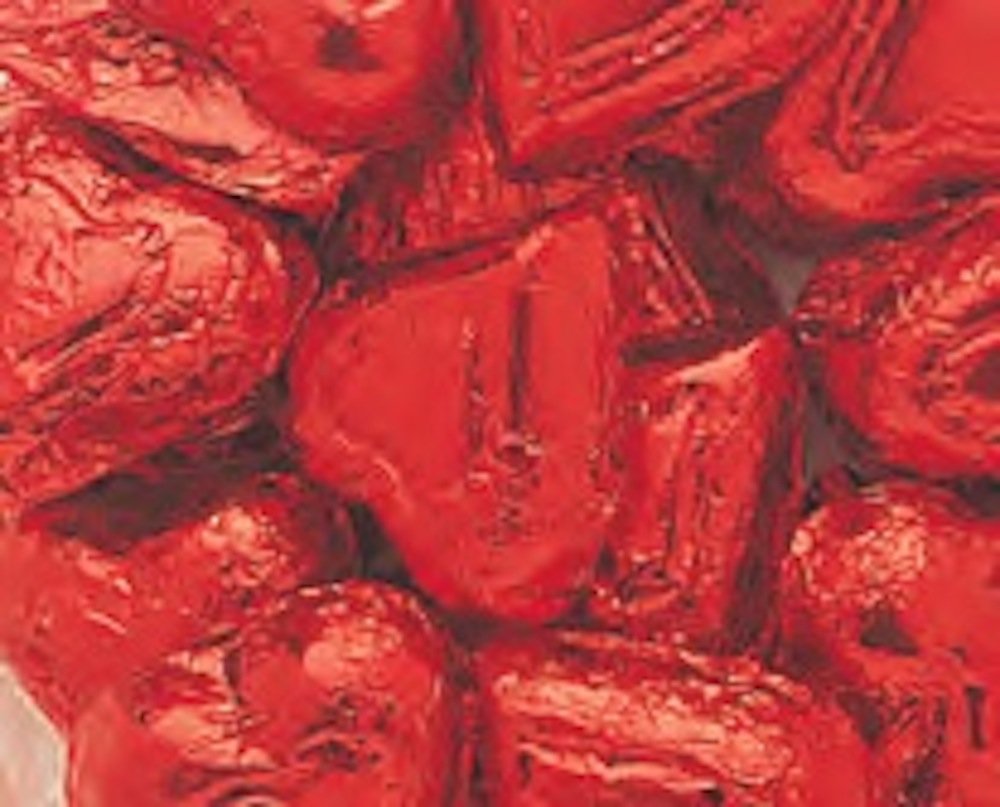 Premium Red Foiled Milk Chocolate Hearts - 5LB Bulk Bag for Valentine's Day, Weddings & Party Favors