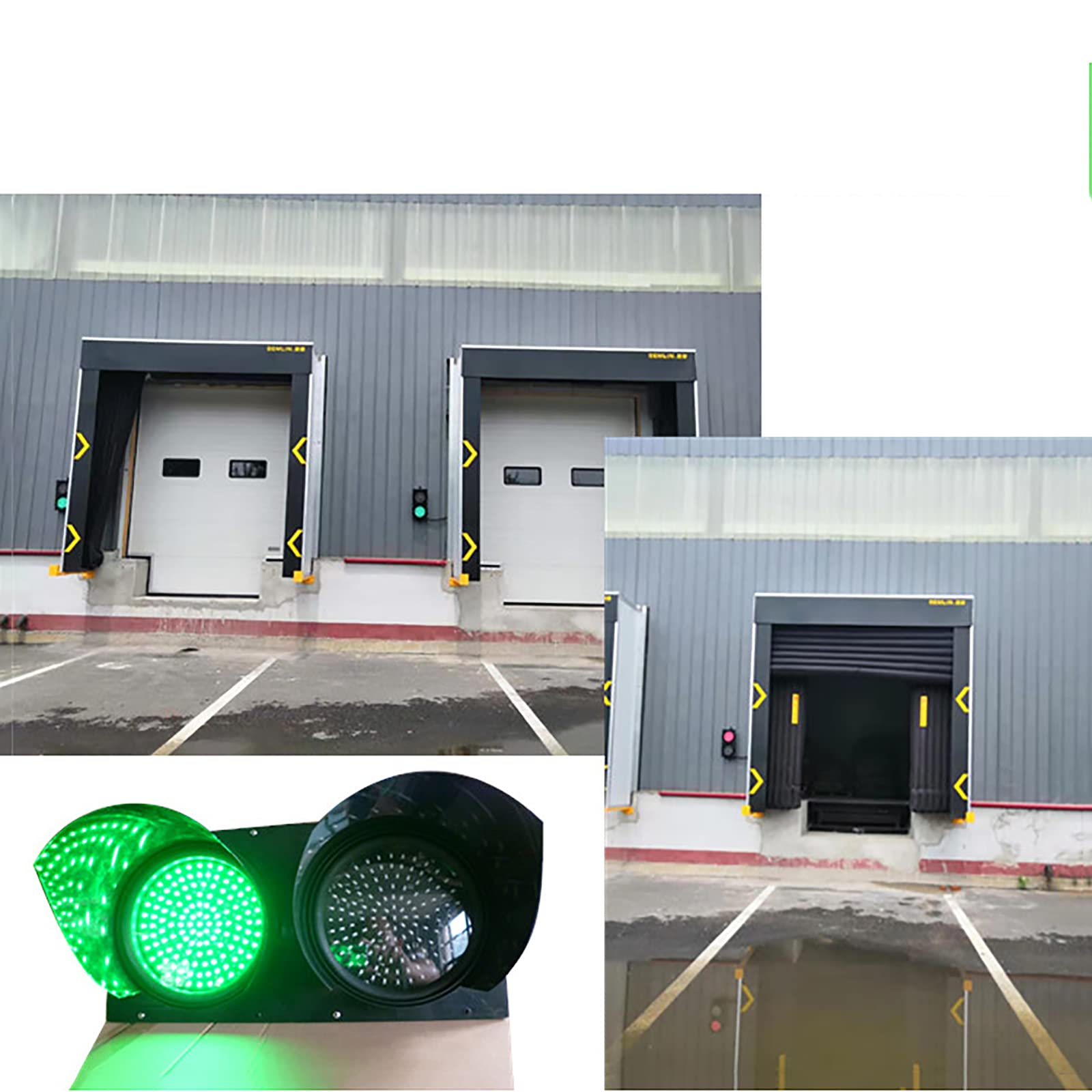 8 Inch LED Traffic Light with Remote Control - Red/Green Stop and Go Signal, Durable PC Housing for Industrial Use | Perfect for Warehouse Docks, Parking Lots & Construction Zone Safety Warning Lights