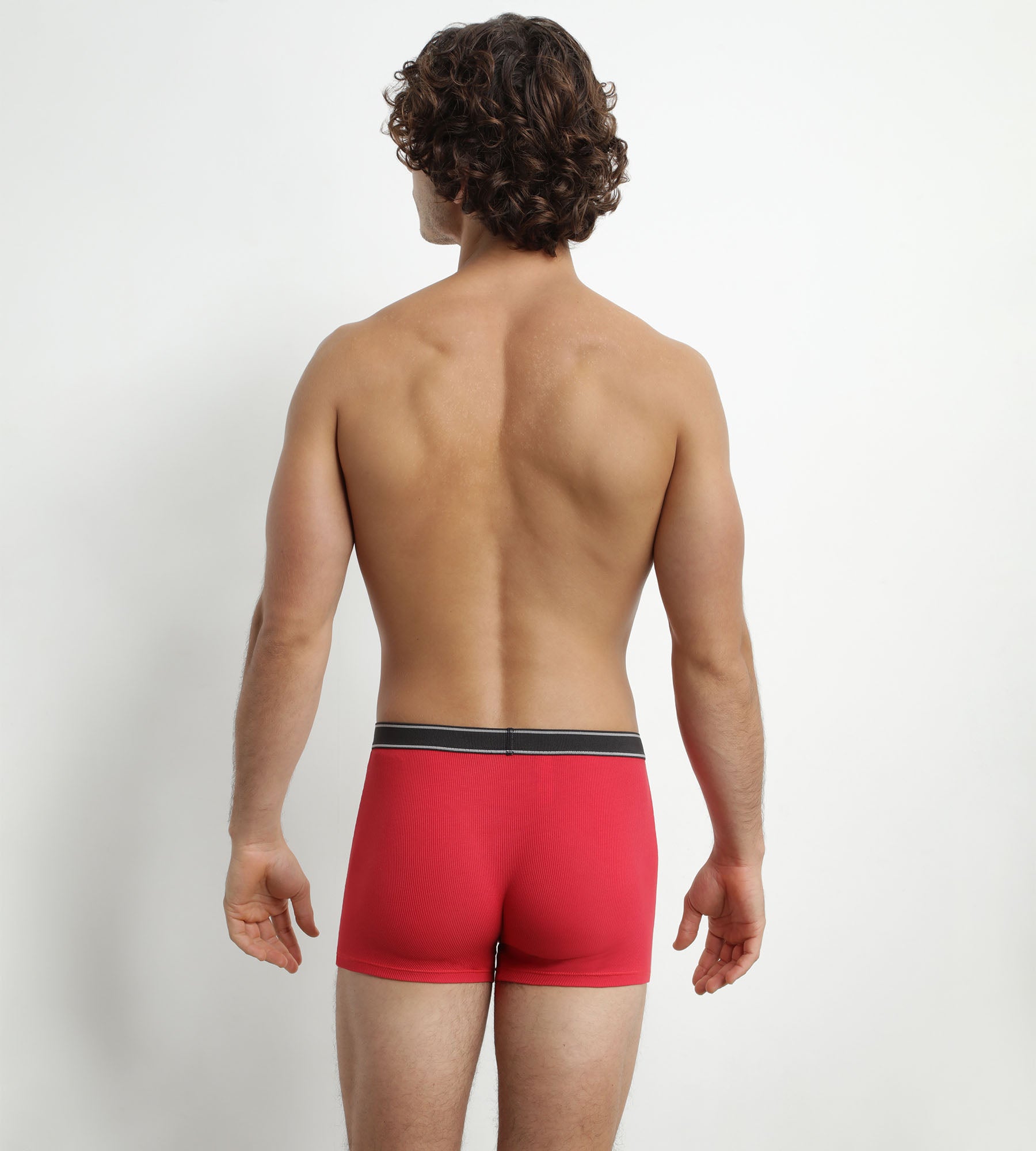 Men's Cotton Modal Boxer Briefs - Red Addict Dim Elegant - Soft & Breathable Underwear for Everyday Comfort & Style