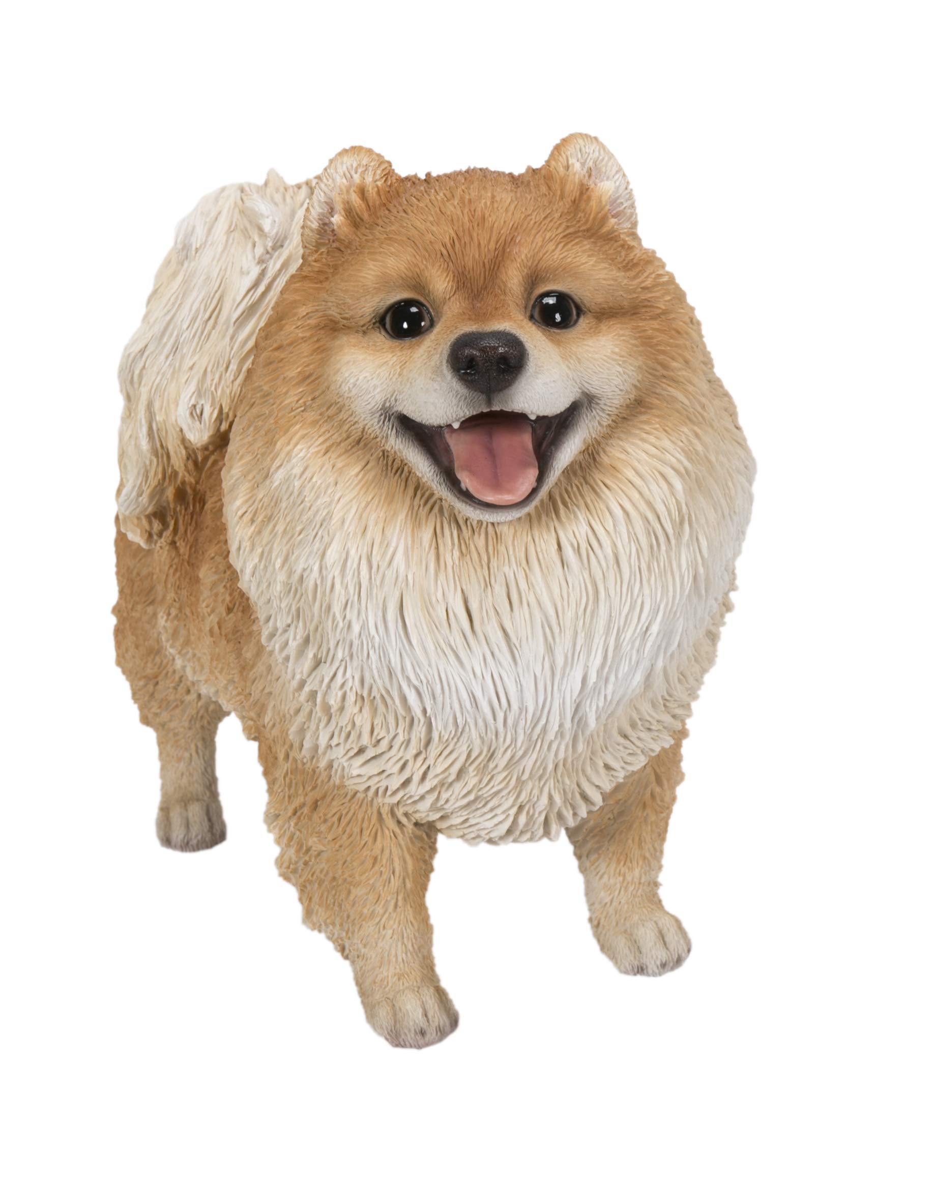 Hi-Line Gift Ltd. Medium Standing Pomeranian Stuffed Animal - Soft Brown Plush Toy for Kids, Home Decor, and Gift Giving | Perfect for Nursery, Bedroom, and Collectors
