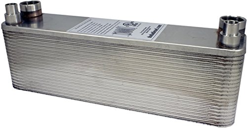 Duda Energy HX2340 40 Plate Stainless Steel Heat Exchanger - 3/4