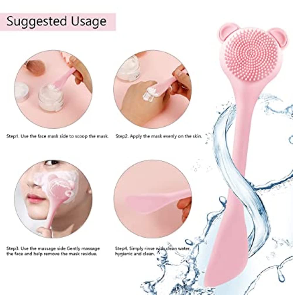 Feelhigh Multipurpose Silicone Face Scrubber & Exfoliating Brush - Gentle Facial Cleansing Tool for Blackheads & Dead Skin | Face Mask Applicator (Pack of 1) | Perfect for Daily Skincare & Spa Treatments