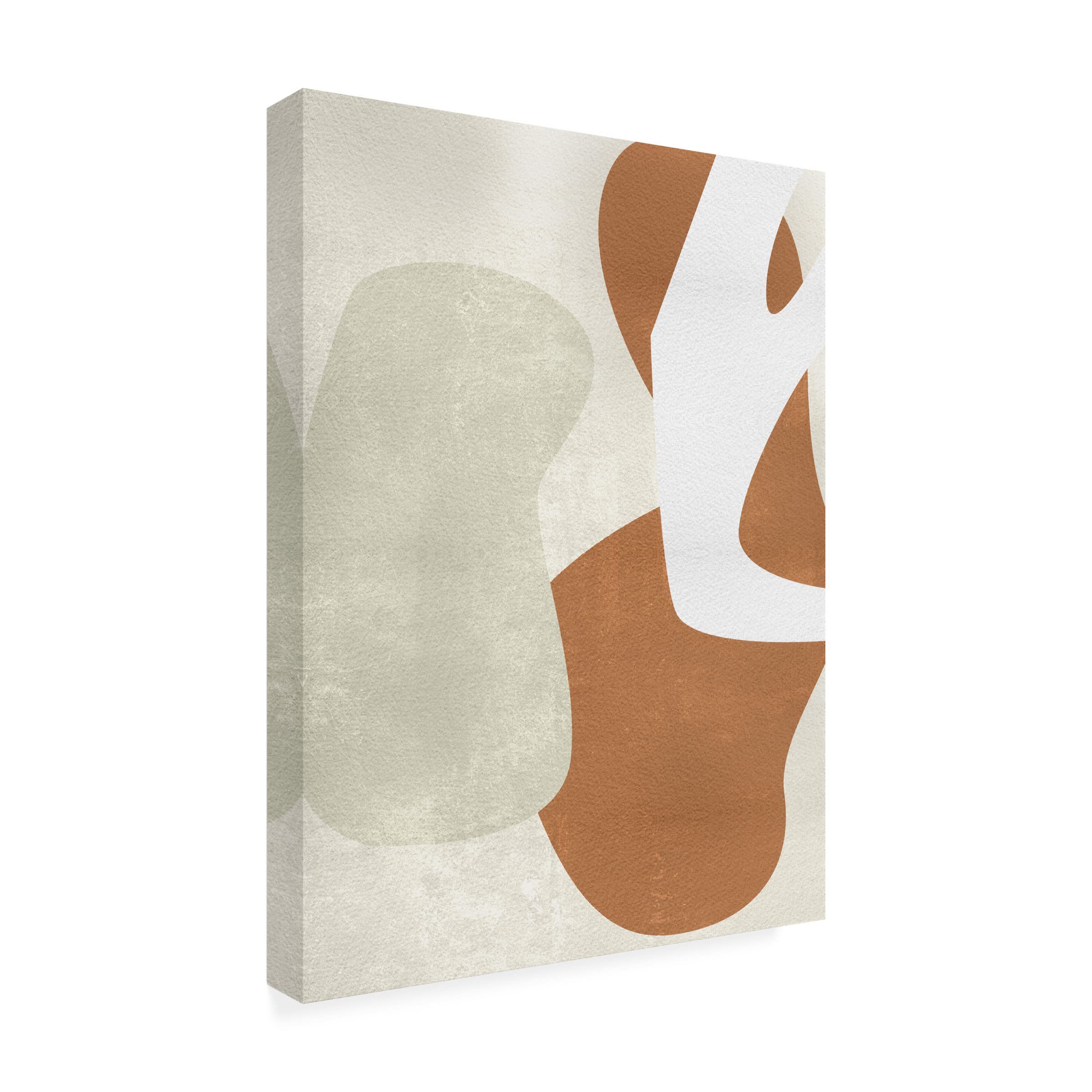 Trademark Fine Art 'Beige Structure I' Abstract Canvas Wall Art by Melissa Wang - Perfect for Modern Living Room & Office Decor