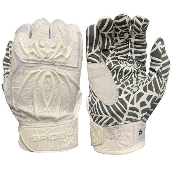Spiderz HYBRID Adult Batting Gloves for Baseball & Softball - Breathable & Grip-Enhanced Performance Gloves - Perfect for Training, Games & Outdoor Sports
