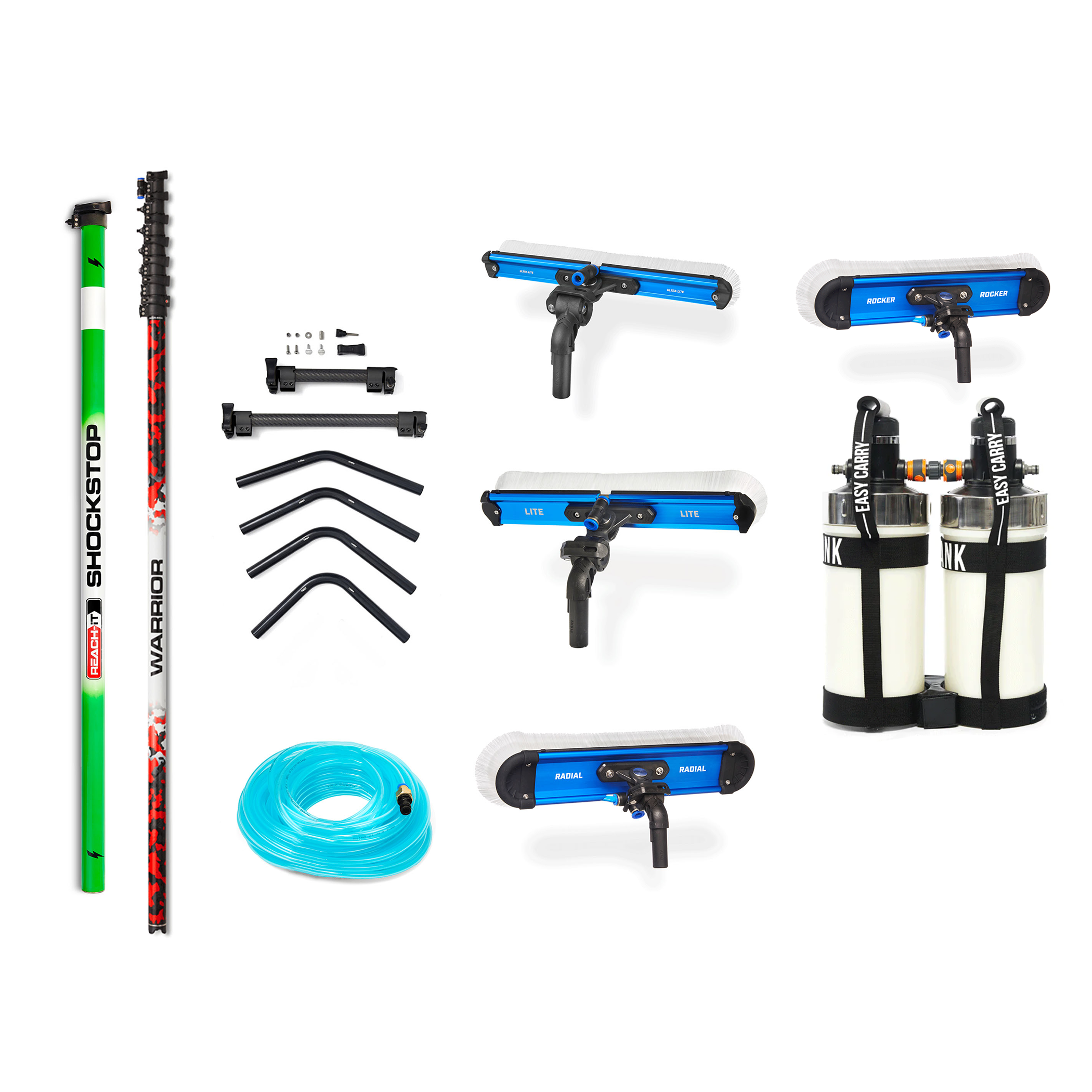 REACH iT Professional Extendable Pole Pack - Adjustable Telescoping Pole for Cleaning, Painting & Maintenance - Perfect for High Ceilings, Windows & Hard-to-Reach Areas