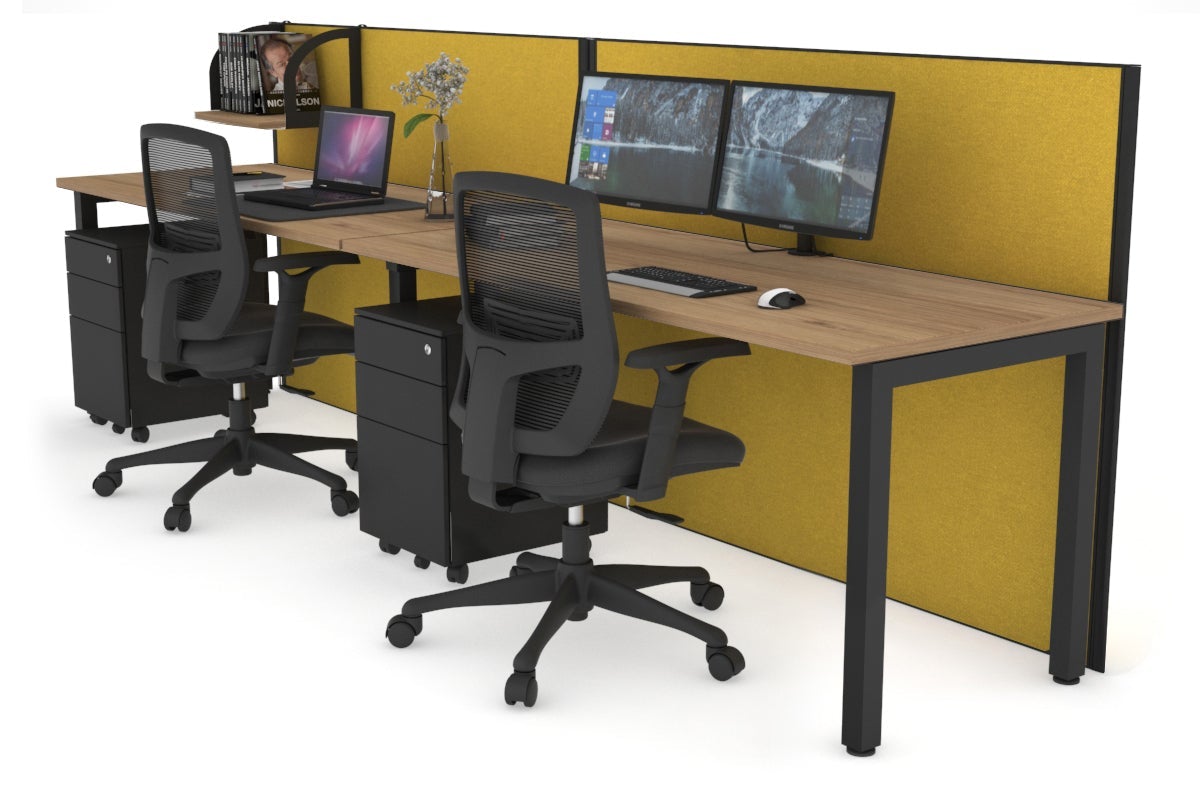 Horizon Quadro 2 Person Office Workstation with Square Legs - 1800L x 700W Dimensions - Perfect for Collaborative Workspaces & Home Offices