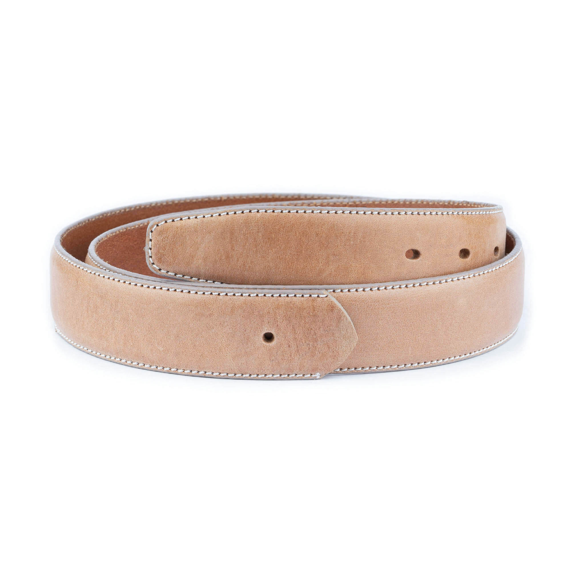 Montblanc Replacement Belt Strap for Men - Genuine Taupe Leather Belt with Buckle - Perfect for Business, Casual & Formal Wear