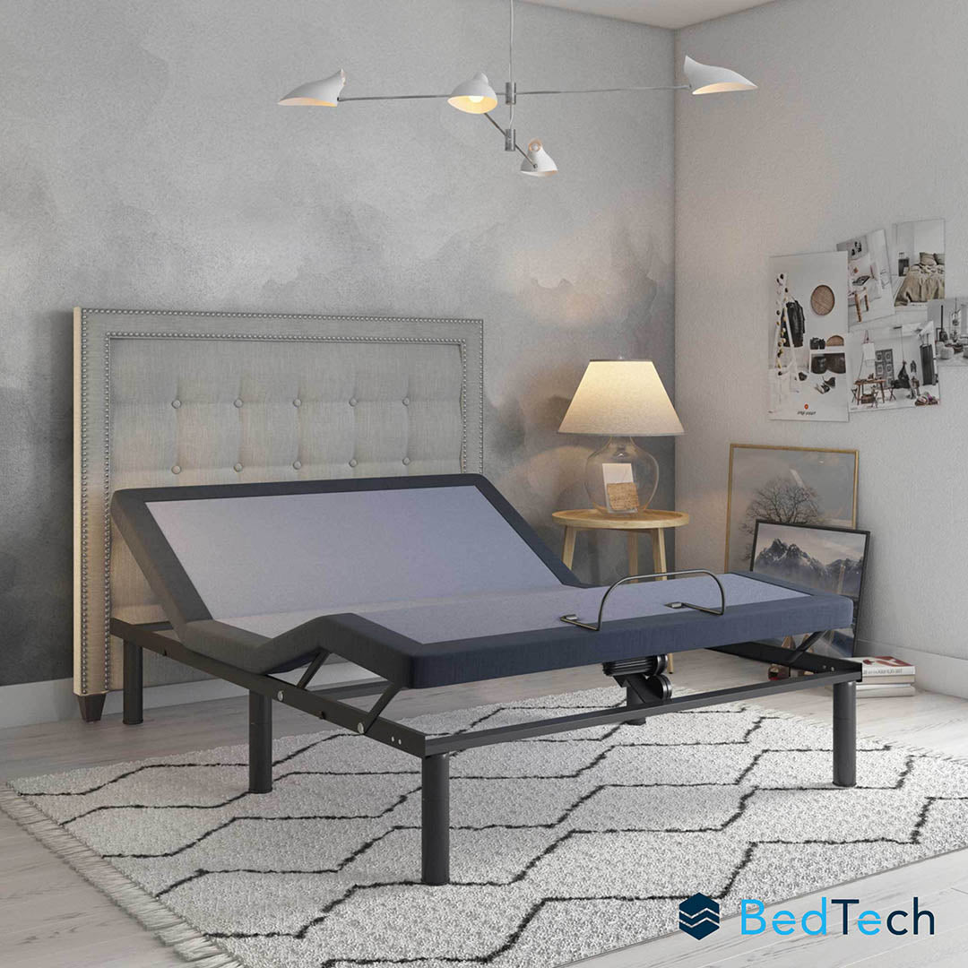 BT3000 Adjustable Bed Base - Electric Adjustable Bed Frame with Remote, Zero Gravity & Massage Modes - Perfect for Back Pain Relief, Reading & Watching TV in Bed
