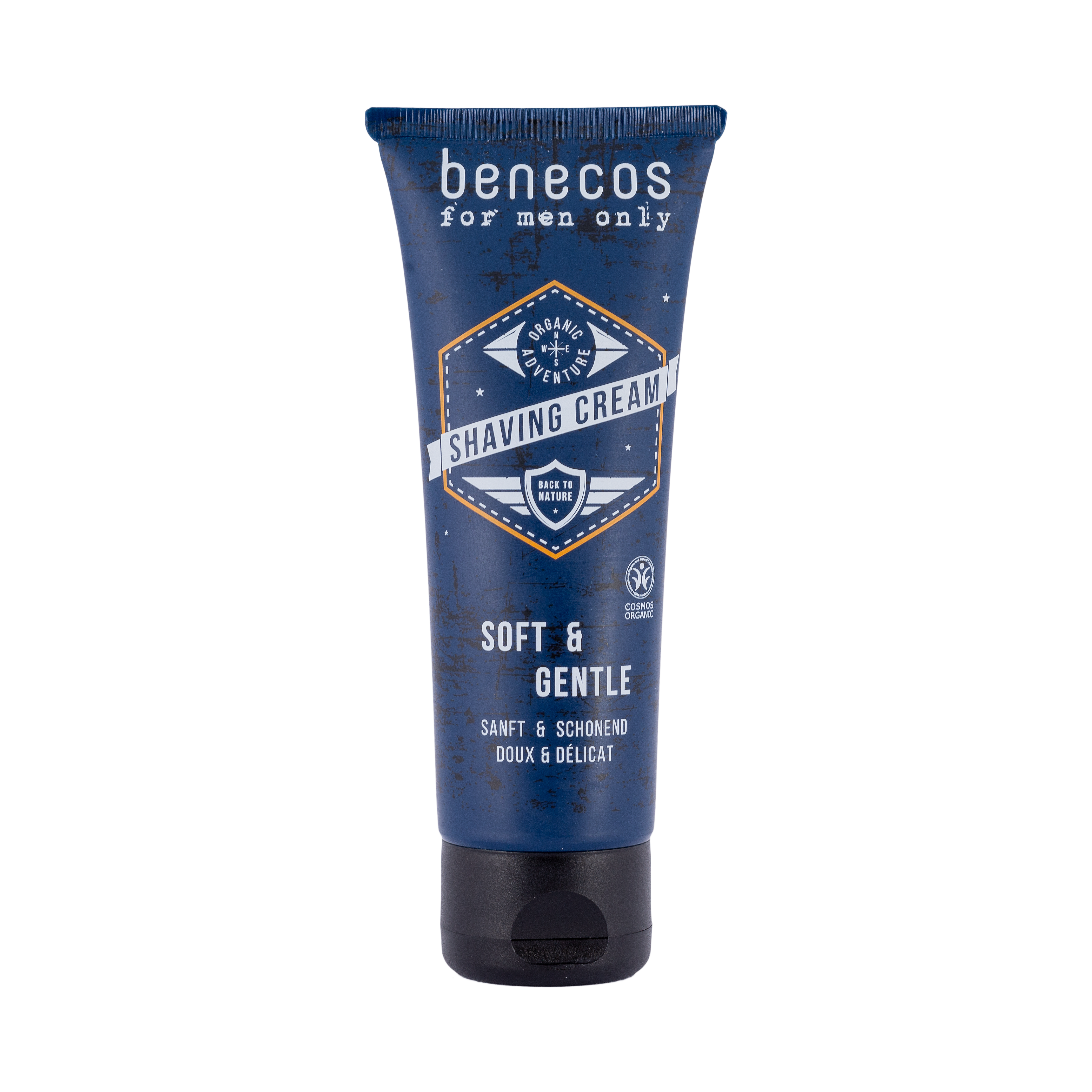 Benecos Natural Shaving Cream for Men - 75ml | Organic & Vegan Formula | Smooth & Comfortable Shave | Perfect for Daily Grooming & Travel