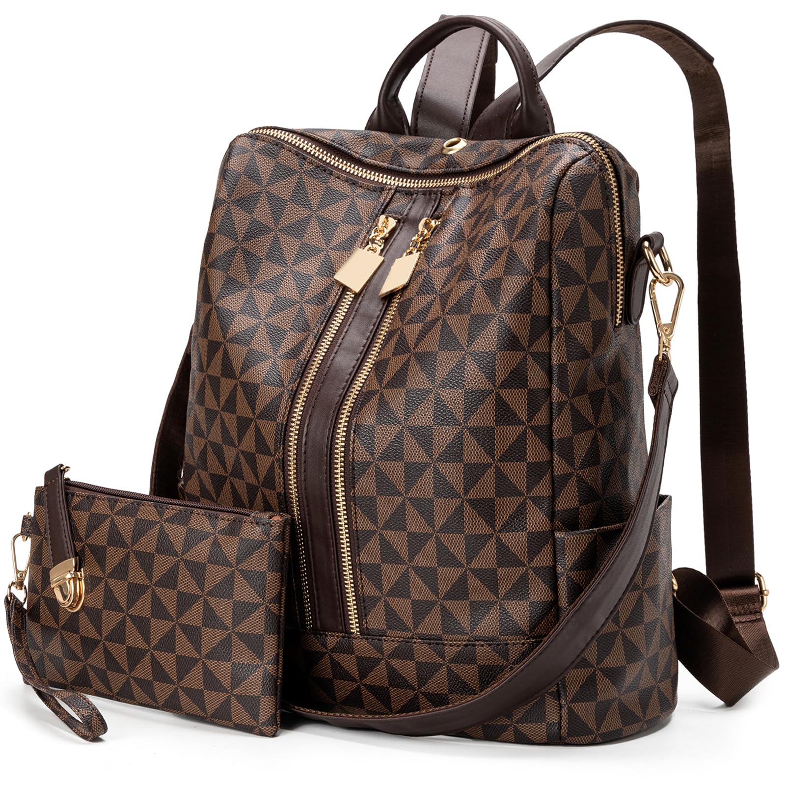 Stylish Anti-Theft Leather Backpack for Women & Men - Large Travel Backpack Purse with Shoulder Straps - Perfect for Commuting, College, Business Trips & Outdoor Adventures