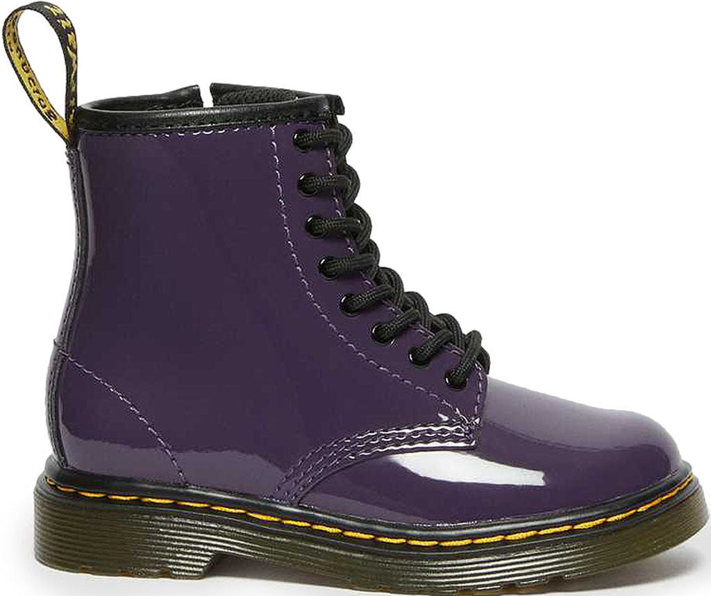 Dr. Martens 1460 Patent Leather Brooklee Boots for Toddlers - Shiny Black Kids Ankle Boots for Boys & Girls - Perfect for School, Playdates & Outdoor Adventures