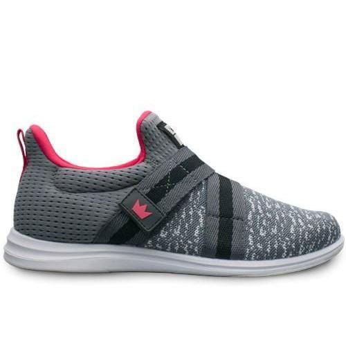 Brunswick Women's Versa Grey Pink Bowling Shoes - Lightweight & Comfortable for League Play & Casual Bowling