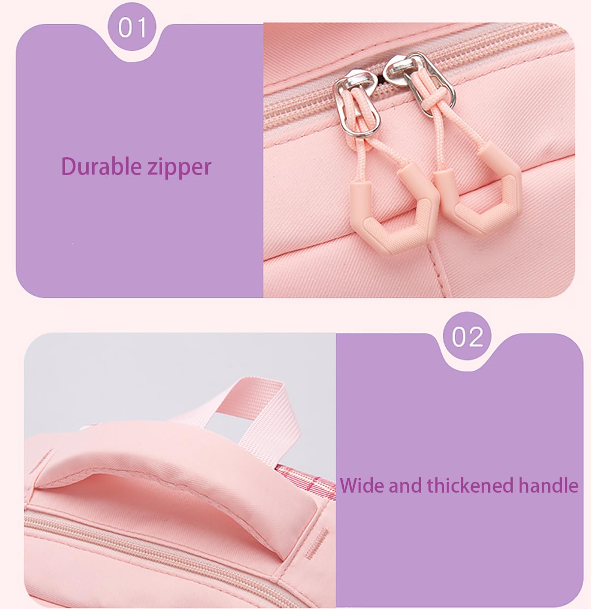 5Pcs Pink Plaid Backpack for School Girls - Cute Kawaii Bookbag for Elementary Students, Teen Kids Daypack for School, Travel & Casual Use (Pink Plaid) - Perfect for Class, Outings & Daily Adventures