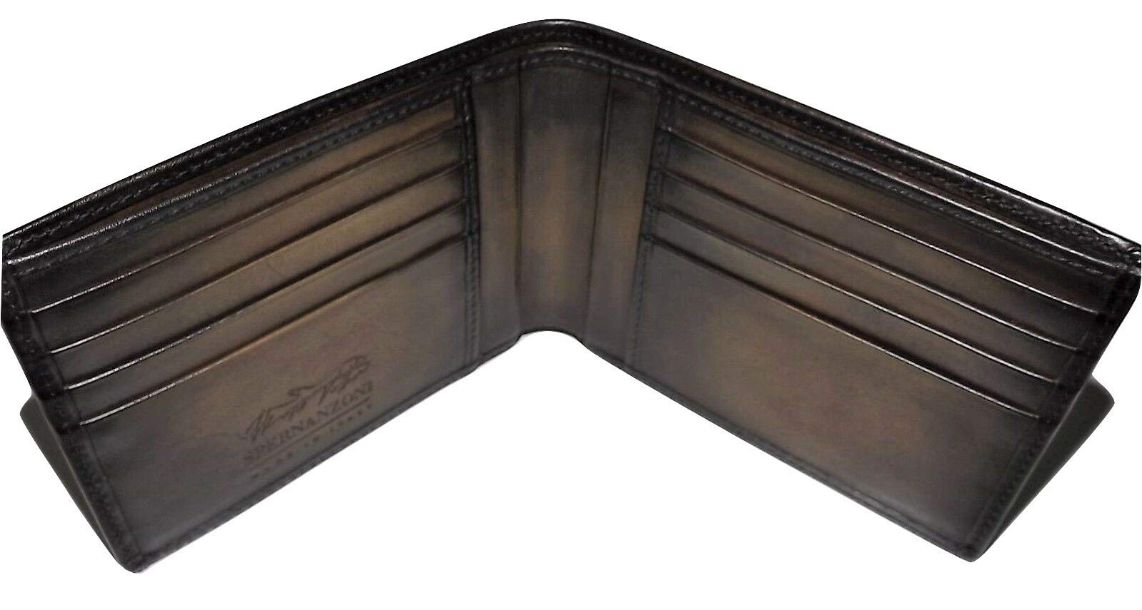 Premium Men's Italian Leather Bifold Wallet - 8 Card Slots & RFID Protection - Mocha Brown - Perfect for Everyday Use & Travel