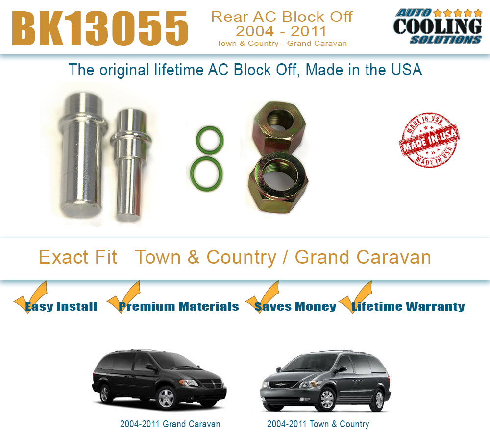 2004-2011 Dodge Caravan & Chrysler Town & Country Rear AC Block Off Plate - Improve HVAC Efficiency for RVs & Campers