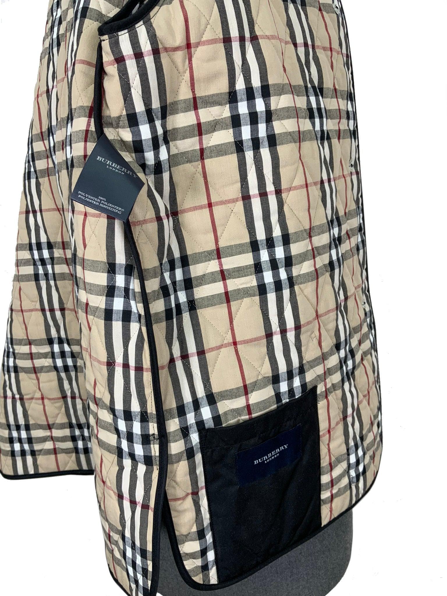 Burberry London Diamond Quilted Jacket for Women - Medium Size | Classic Luxury Outerwear for Fall & Winter | Perfect for Office, Travel & Casual Wear