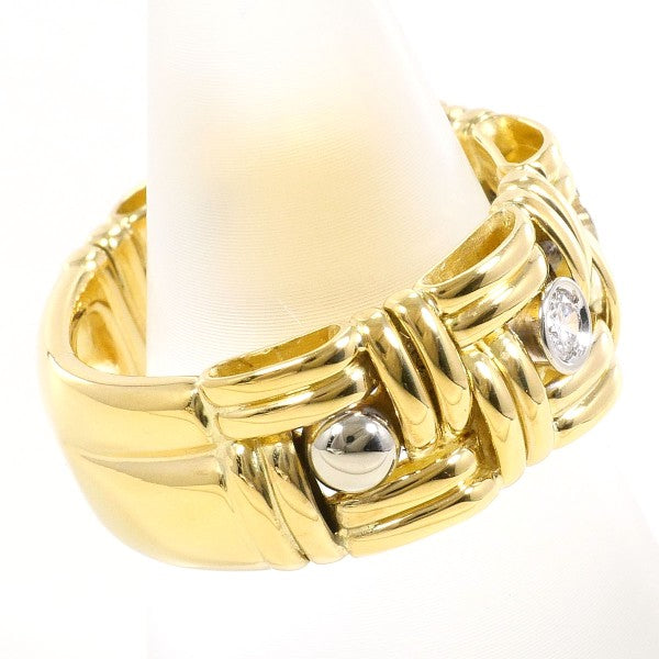 18K Yellow Gold & White Gold Diamond Ring for Women - Elegant Wedding, Engagement & Anniversary Jewelry Gift