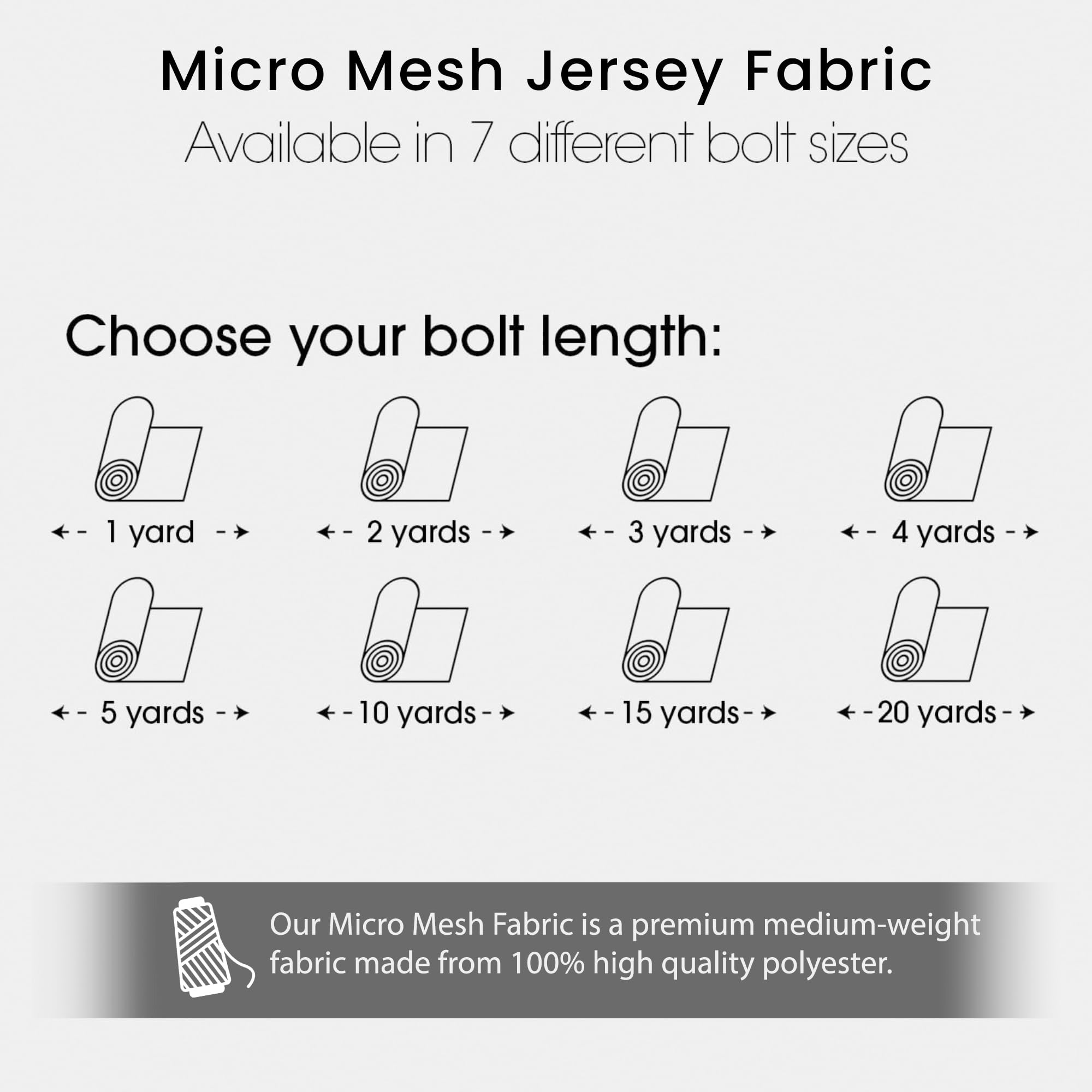 Pico Textiles 4 Yards Bolt - Premium Maroon Polyester Micro Mesh Jersey Fabric - 60