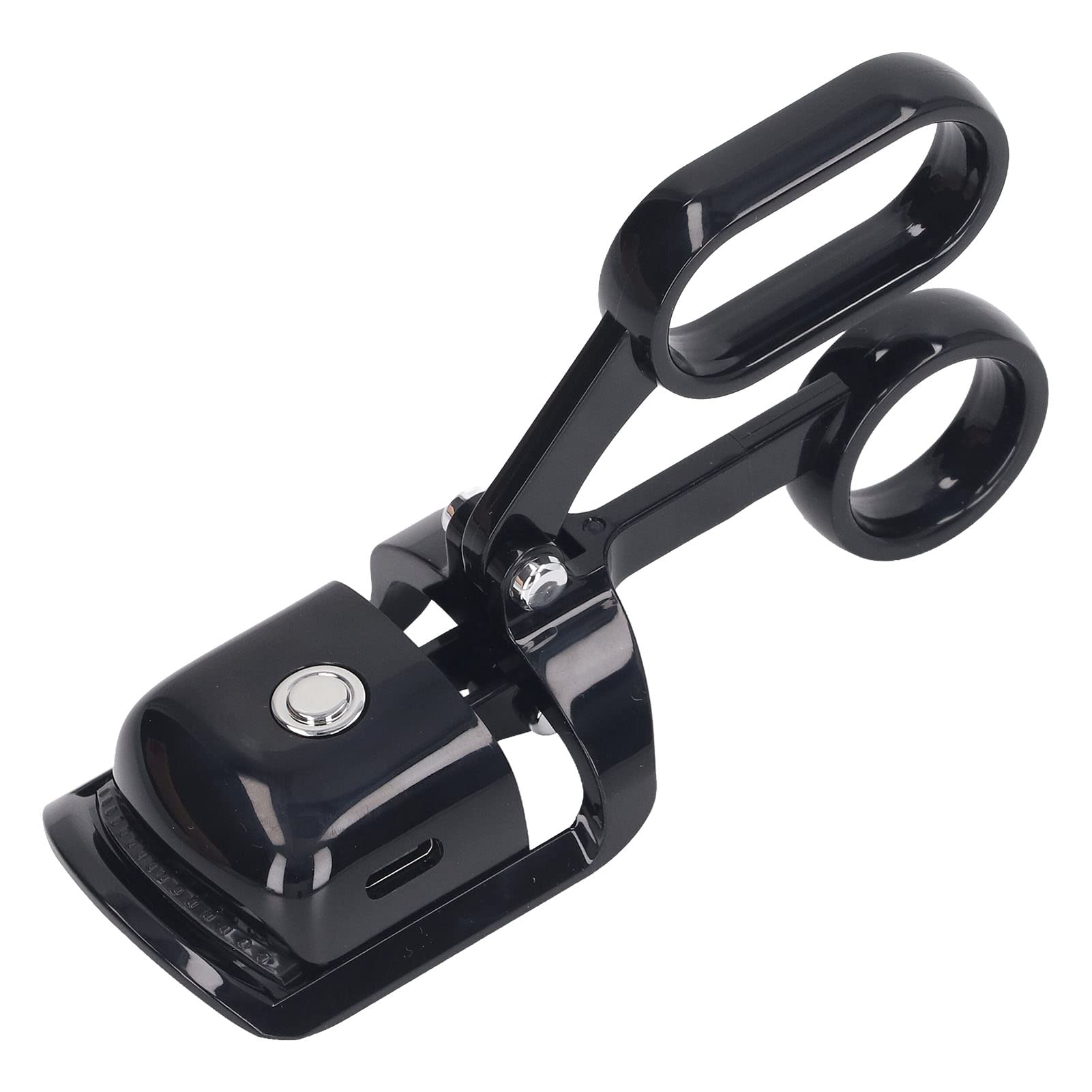 Heated Eyelash Curler with 3 Adjustable Temperature Settings - USB-C Rechargeable, Ergonomic Arc Design for Long-Lasting Curls - Perfect for Home Makeup & Travel (Black) | Salon-Quality Lash Lift at Home