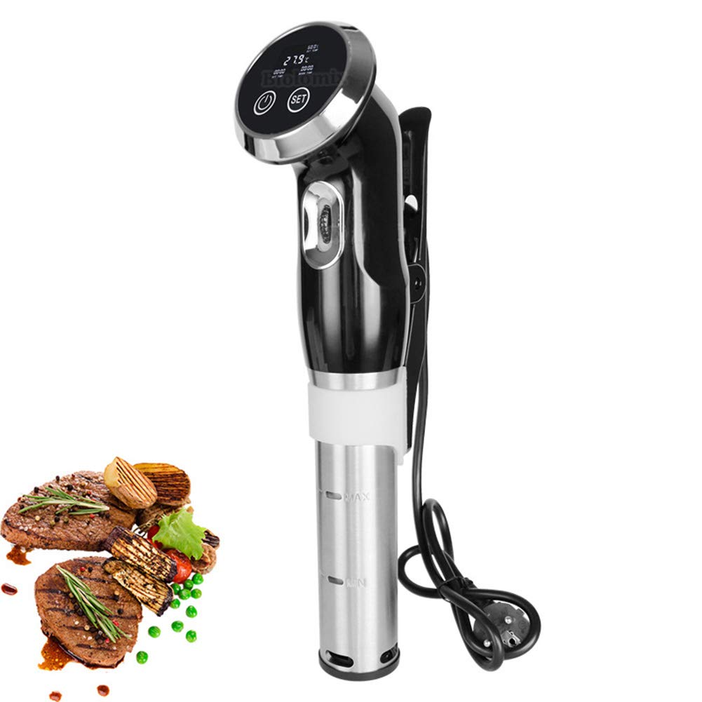 RSTJ-Sjef 1500W Sous Vide Precision Cooker with LCD Digital Display - Stainless Steel Immersion Circulator for Home & Professional Kitchens - Ultra-Quiet Vacuum Sealed Food Cooking for Steak, Chicken, Fish & Vegetables