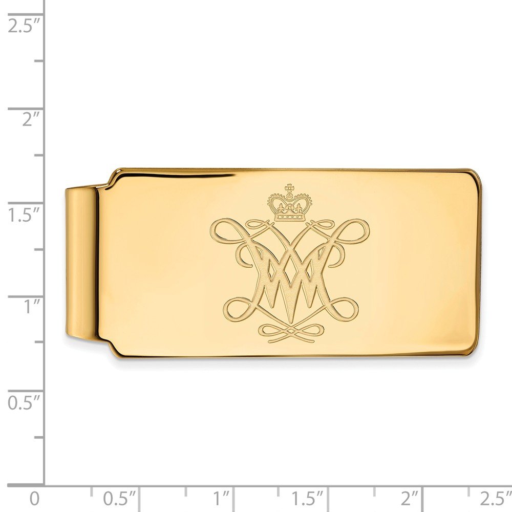 10k Yellow Gold William and Mary Money Clip - Elegant Gift for Men, Perfect for Weddings, Anniversaries & Special Occasions