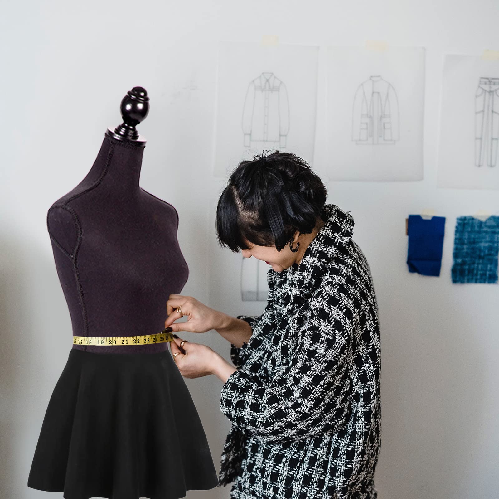 Adjustable Female Dress Form Mannequin Torso 60”-67” with Tripod Stand - Black Sewing Manikin for Clothing Design, Jewelry Display & Boutique Visual Merchandising - Perfect for Fashion Designers, Tailors & Retail Store Displays