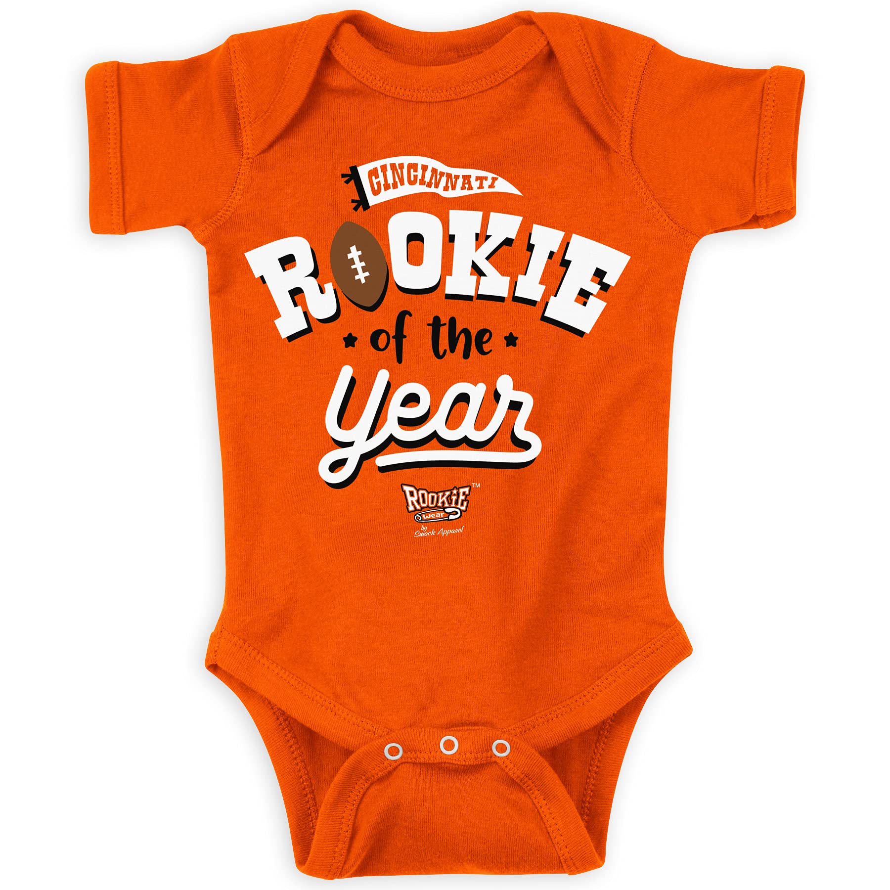 Rookie of The Year Baby Football Fan Outfit - Adorable NB-7T Infant Sports Apparel for Game Day & Photo Shoots