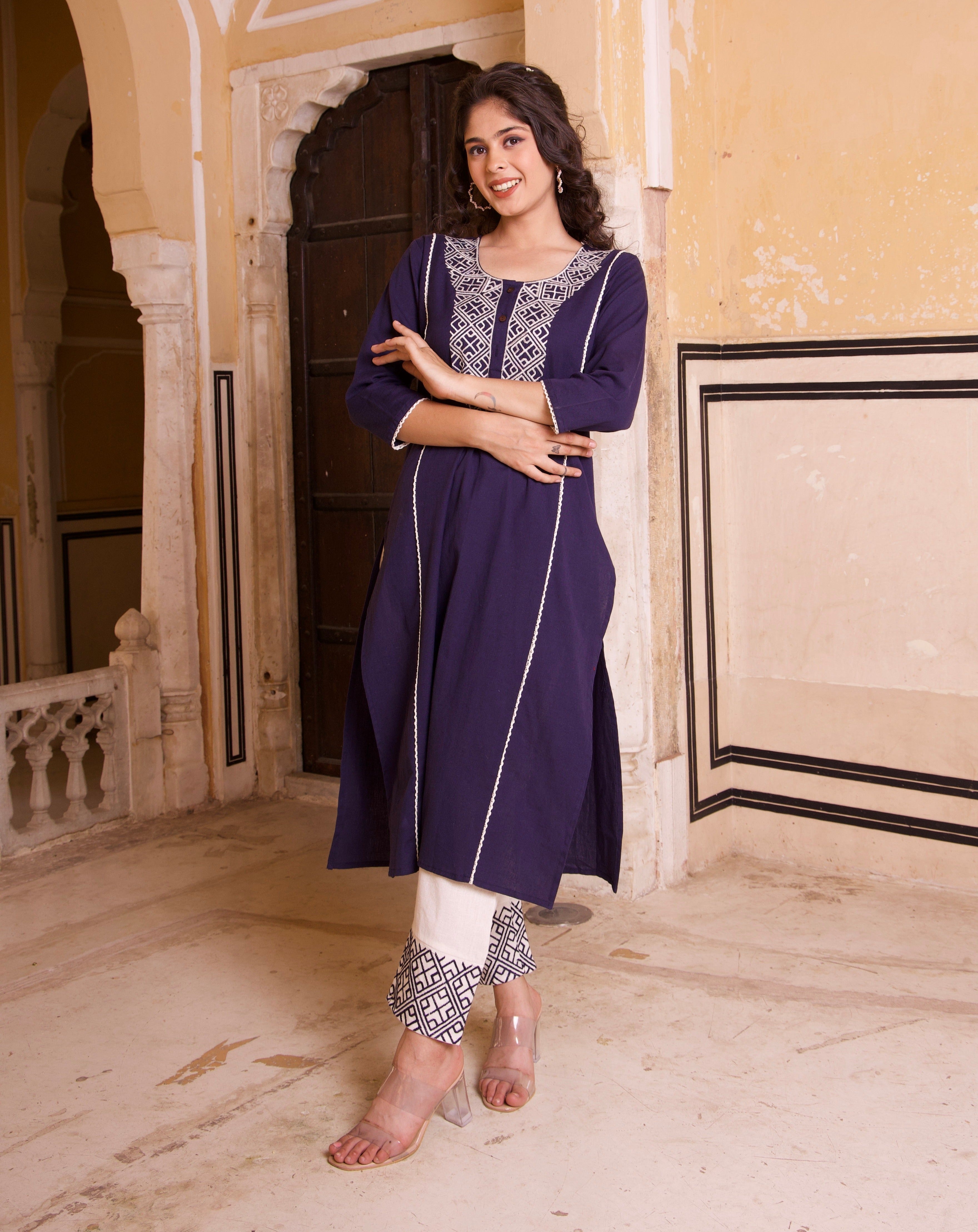 Stylish and Elegant Women's Kurta Set - Traditional Indian Ethnic Wear for Festivals, Parties & Casual Outings