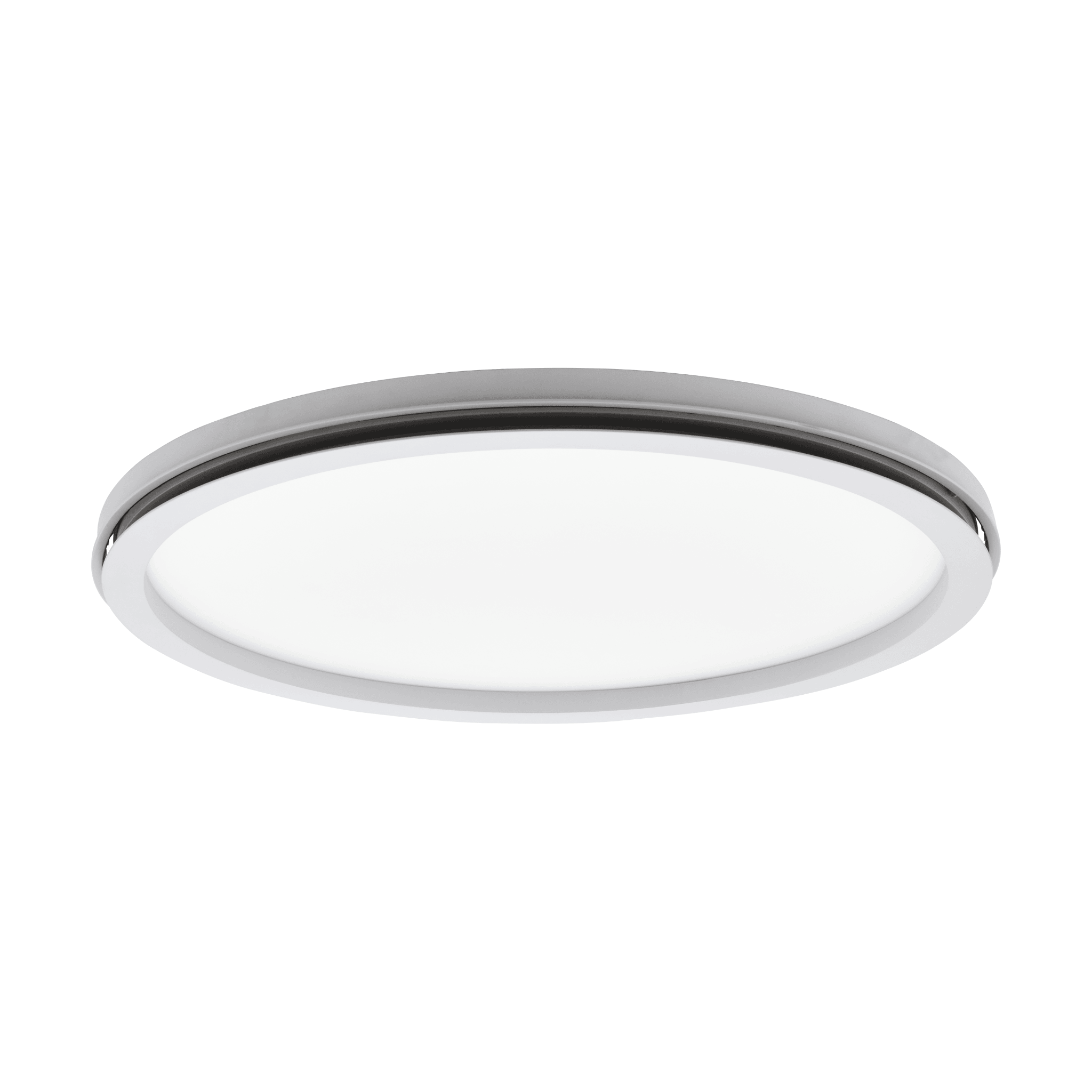Eglo Lazaras 12-inch White Round LED Flush Mount Ceiling Light with Remote Control - Perfect for Bedroom, Kitchen, and Hallway Lighting