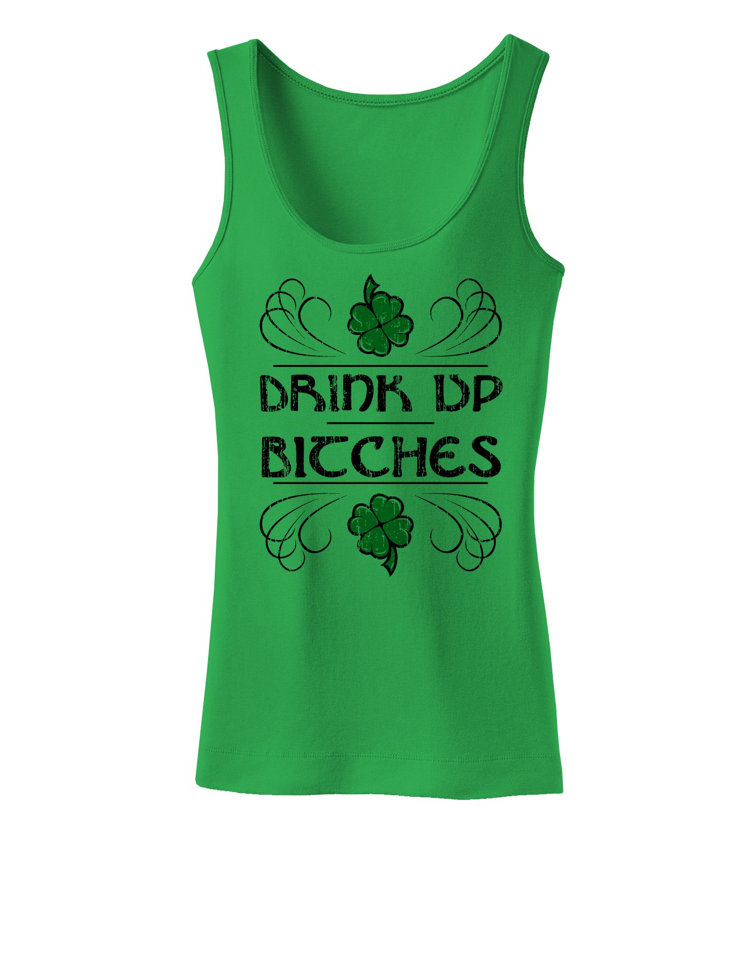 Lucky 4 Leaf Clover Shamrock Women's Tank Top - St. Patrick's Day Outfit, Irish Pride Apparel, Casual Summer T-Shirt for Festivals & Parties