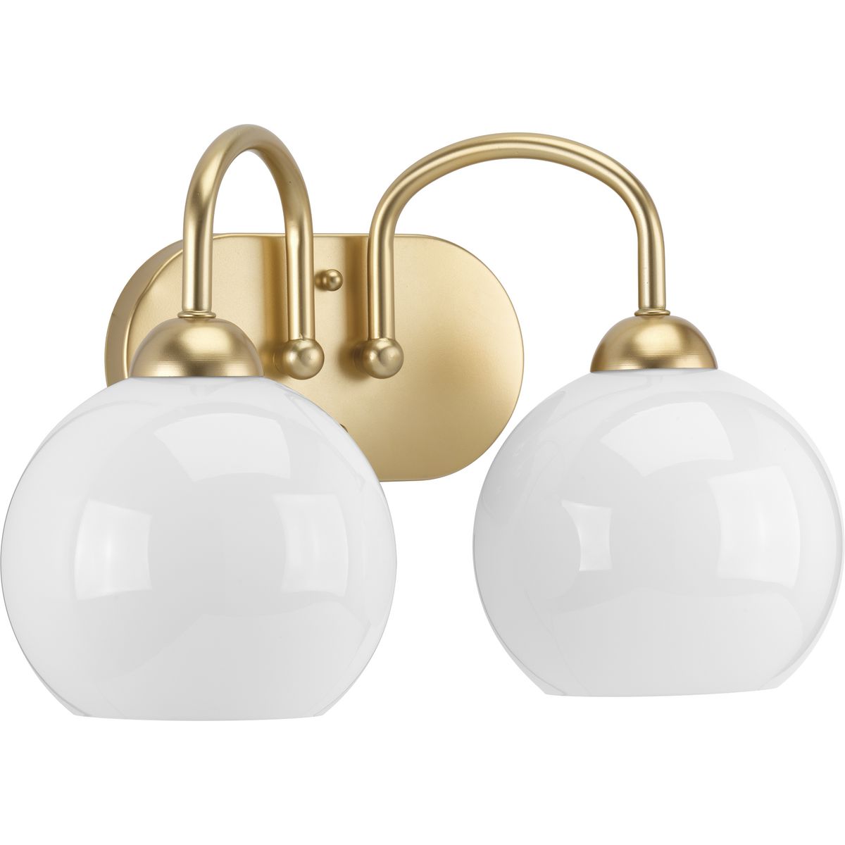 Carisa Collection 2-Light Opal Glass Bathroom Vanity Light - Perfect for Modern Bathroom & Powder Room Lighting