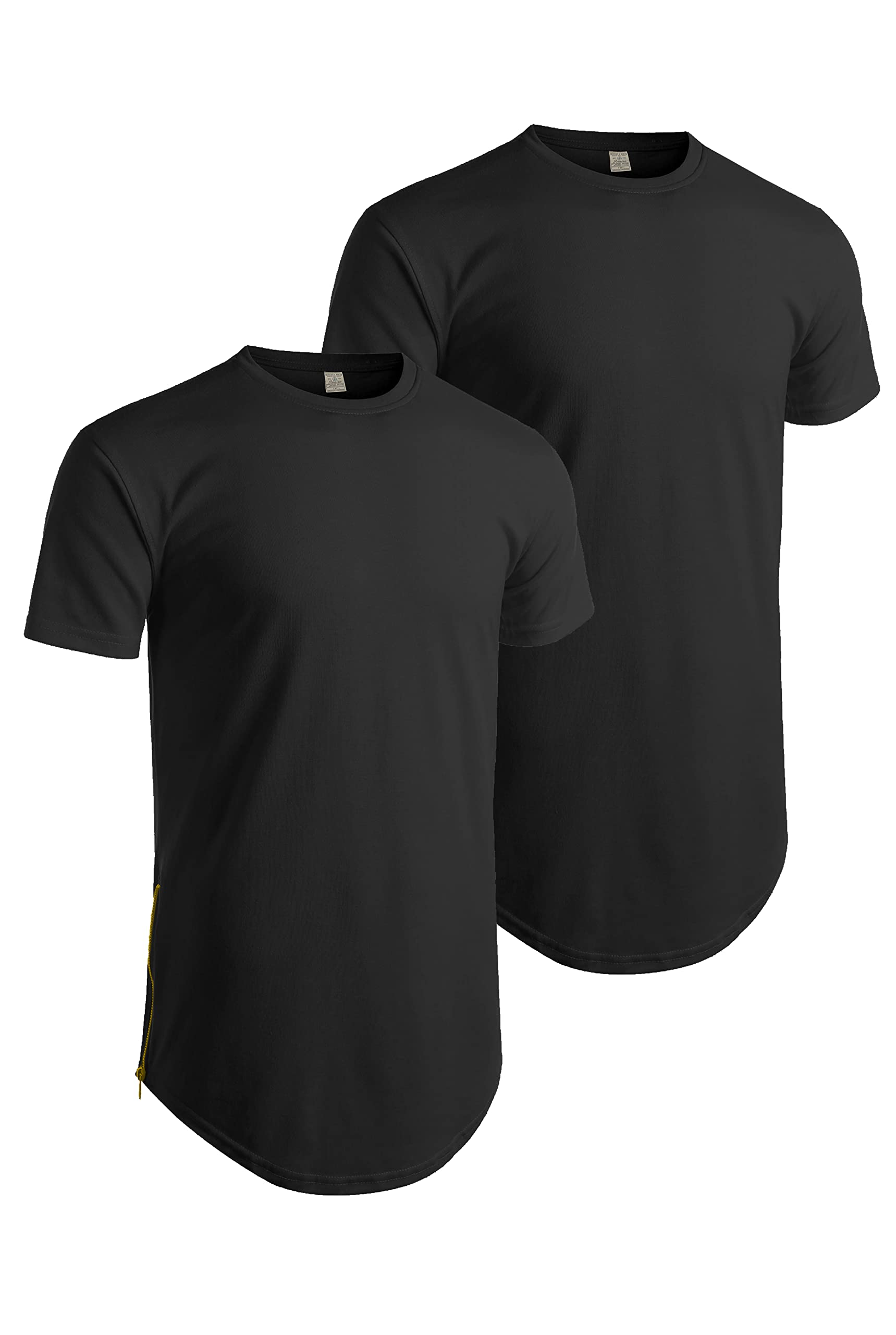 Bleecker & Mercer Men's Hip Hop Streetwear Longline Scoop Bottom T-Shirt - Trendy Urban Fashion for Casual Wear & Street Style Outfits