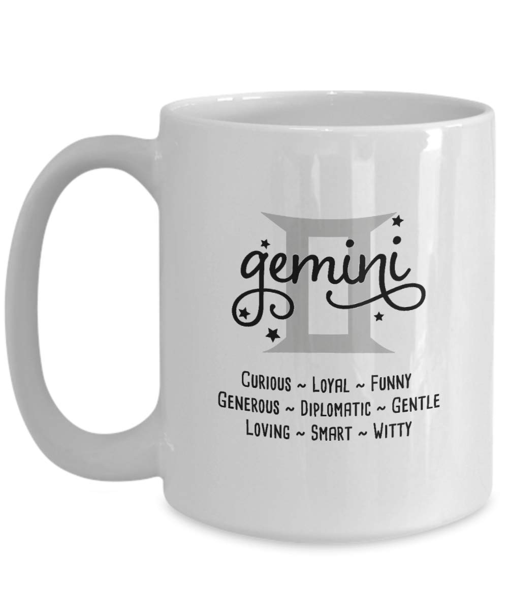 Gemini Zodiac Sign Coffee Mug - Perfect for Gemini Birthday Gifts, Horoscope Lovers & Daily Morning Coffee Use