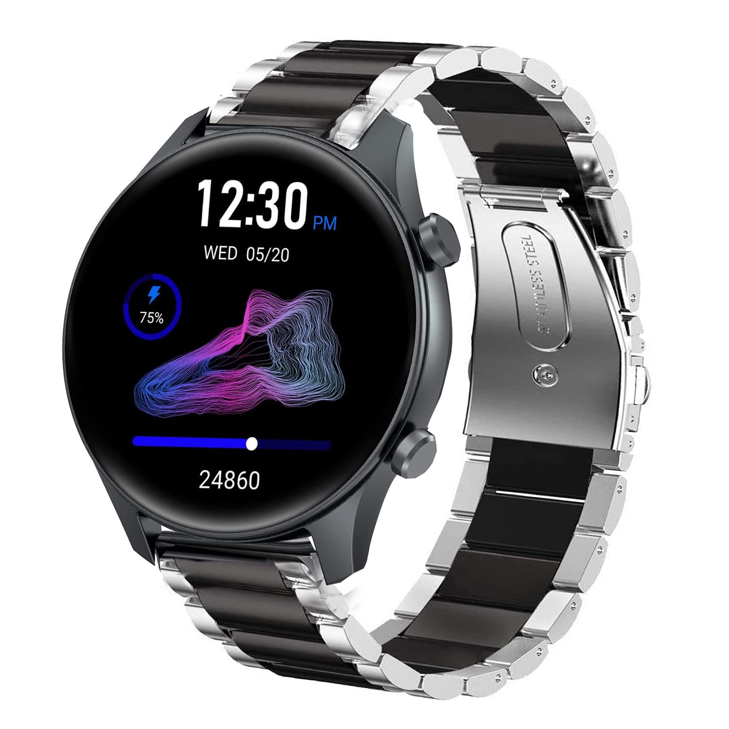 TouchElex Venus Smart Watch Band - Stainless Steel Strap for TouchElex/Deeprio Watches - Perfect for Workouts & Daily Wear
