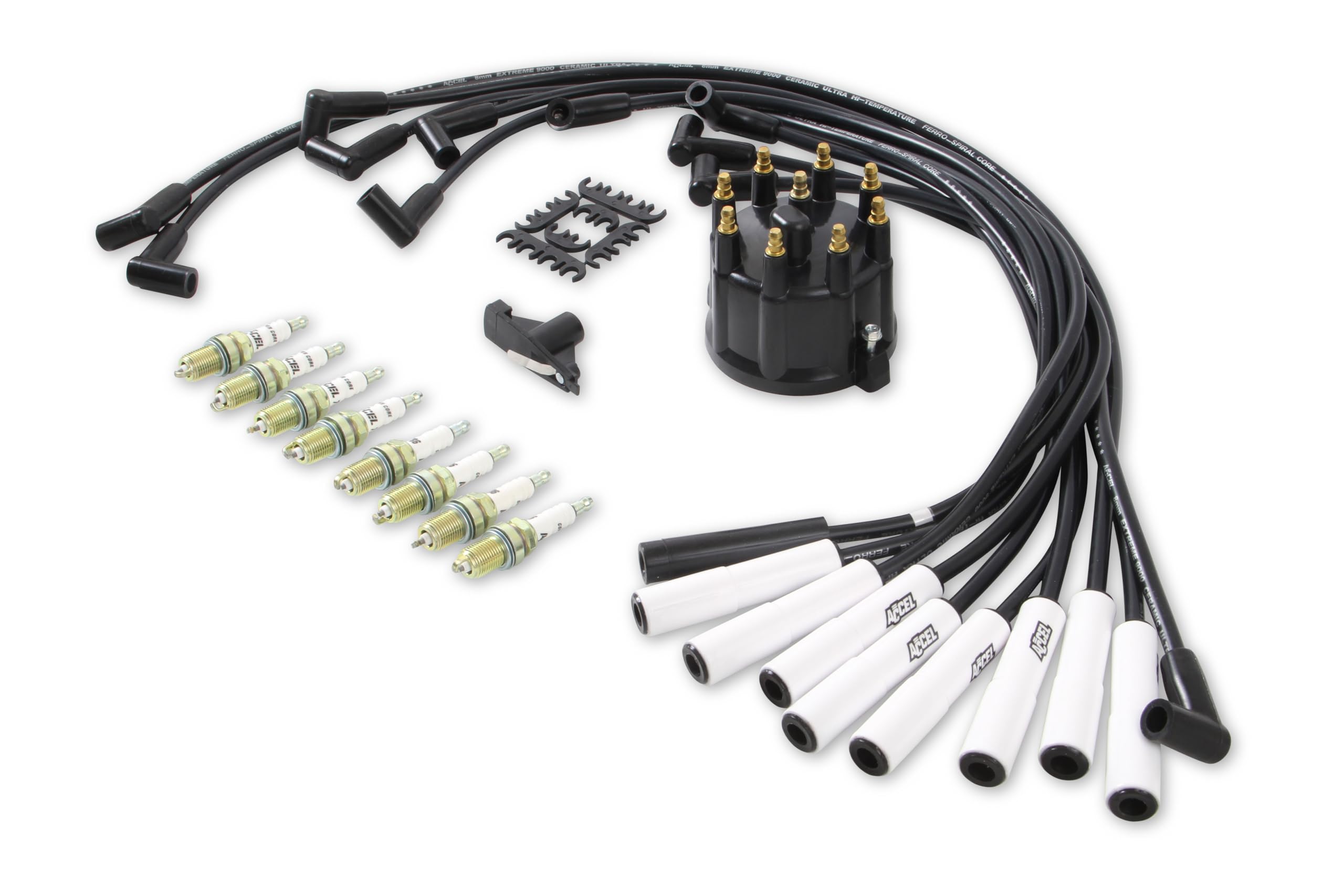 ACCEL TST11 Ignition Tune Up Kit - High Performance Spark Plug Wires & Coil Set for Ford, Chevy, Dodge | Perfect for Engine Maintenance & Performance Upgrades