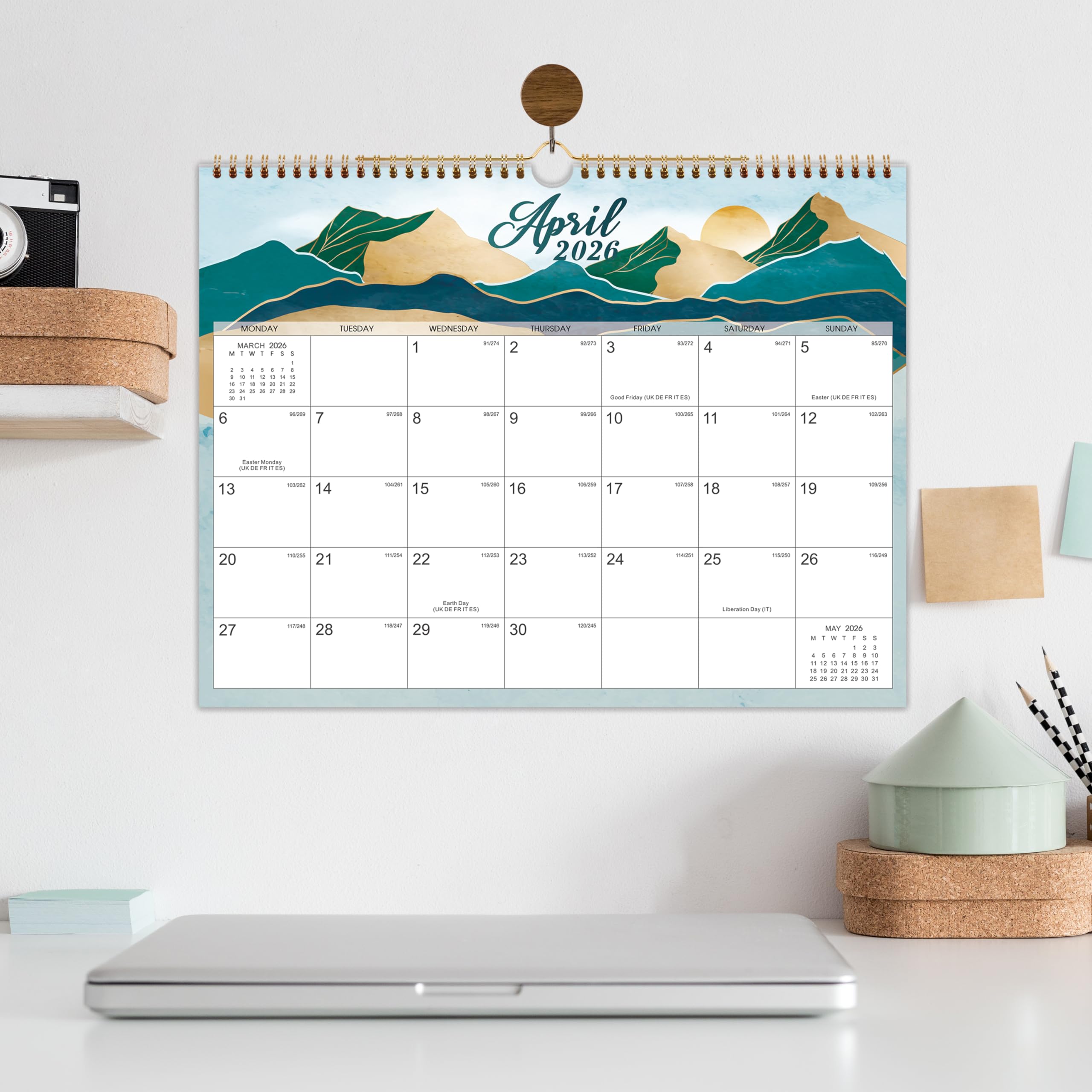 2025-2026 Wall Calendar | 18-Month Planner from July 2025 to December 2026 | Perfect for Home, Office & School Organization | Time Management & Task Tracking Tool
