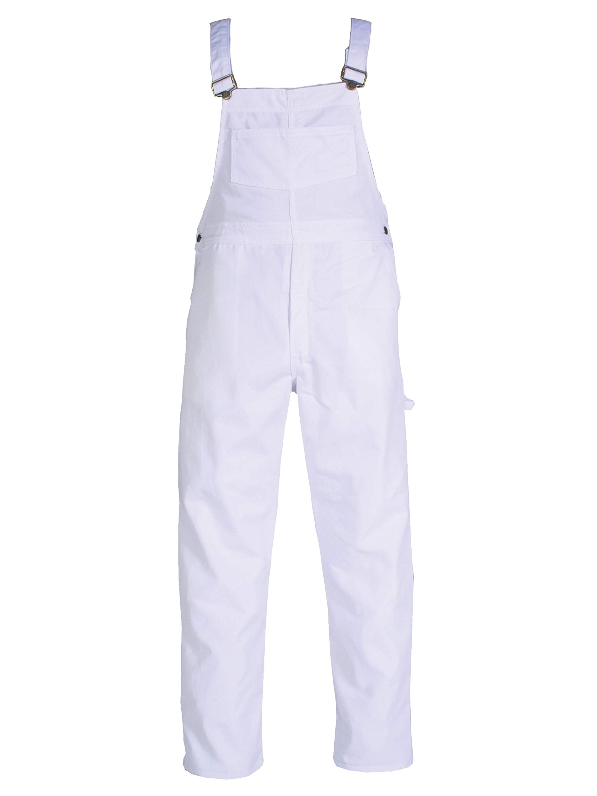 Premium Big & Tall Pure White Painter Bib Overalls - Made in Canada - Durable Workwear for Construction, Painting & DIY Projects