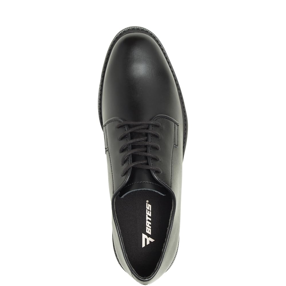 Bates Women's Sentry Oxford High Uniform Dress Shoe - Black Shine, 5 Wide - Professional Work Shoes for Nurses, Security & Law Enforcement