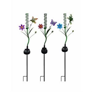 Solar Powered Rain Gauge Stake Lights - Outdoor Weather Resistant Garden Decor with LED Illumination for Lawn, Yard, and Pathway Lighting