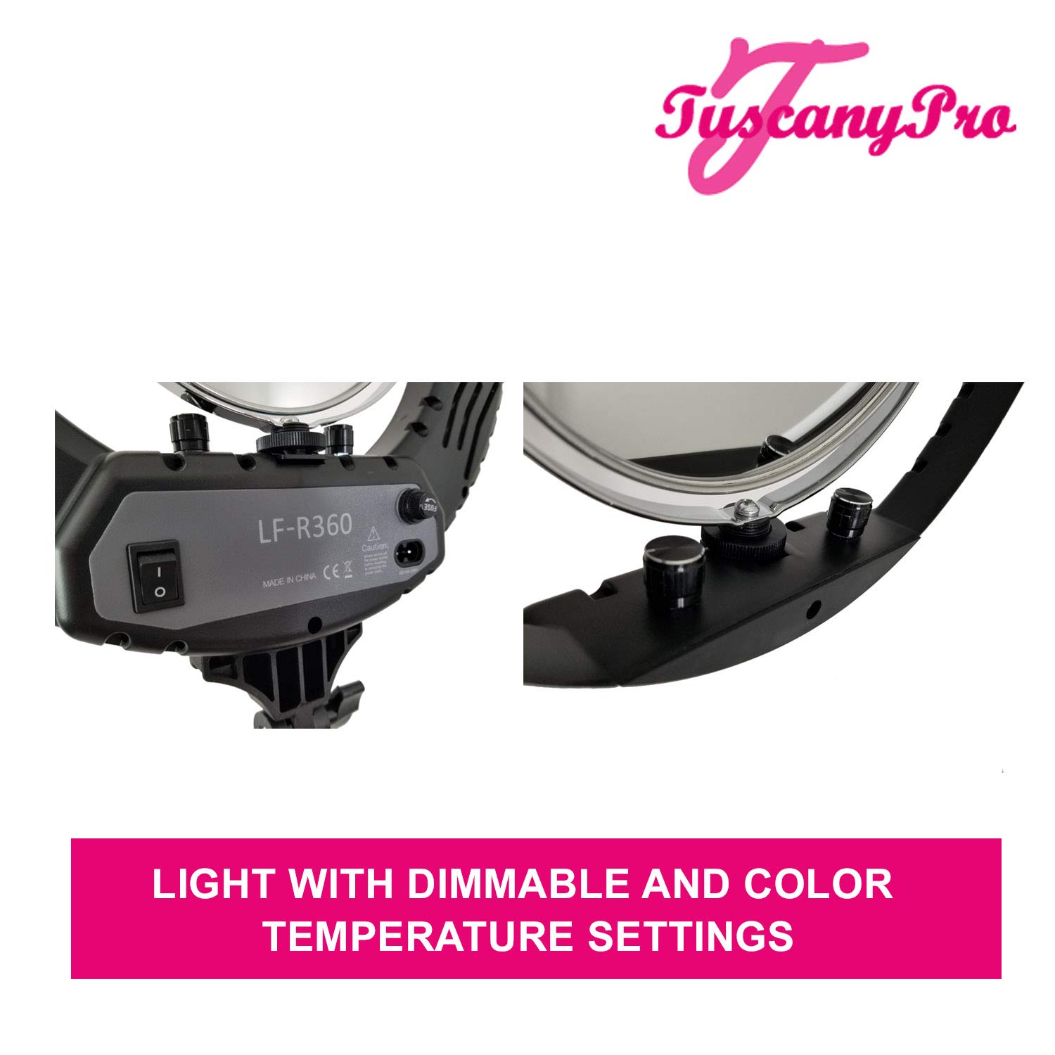 Portable Big Daddy Heavy-Duty Makeup Artist Chair with 14” LED Ring Light - Professional Salon Stool for Makeup Artists, Bridal Events & Photoshoots - 29 Inch Adjustable Height with Carry Bag - Ideal for Home Studios & Mobile Beauty Services