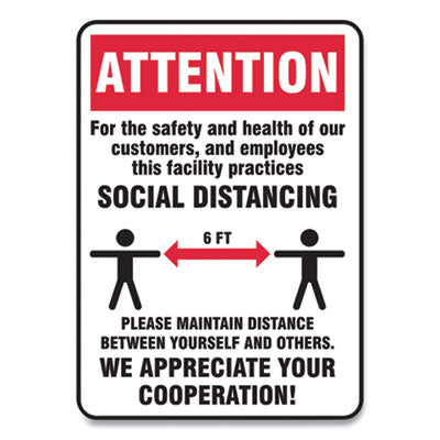 Accuform® Social Distance Signs - 10