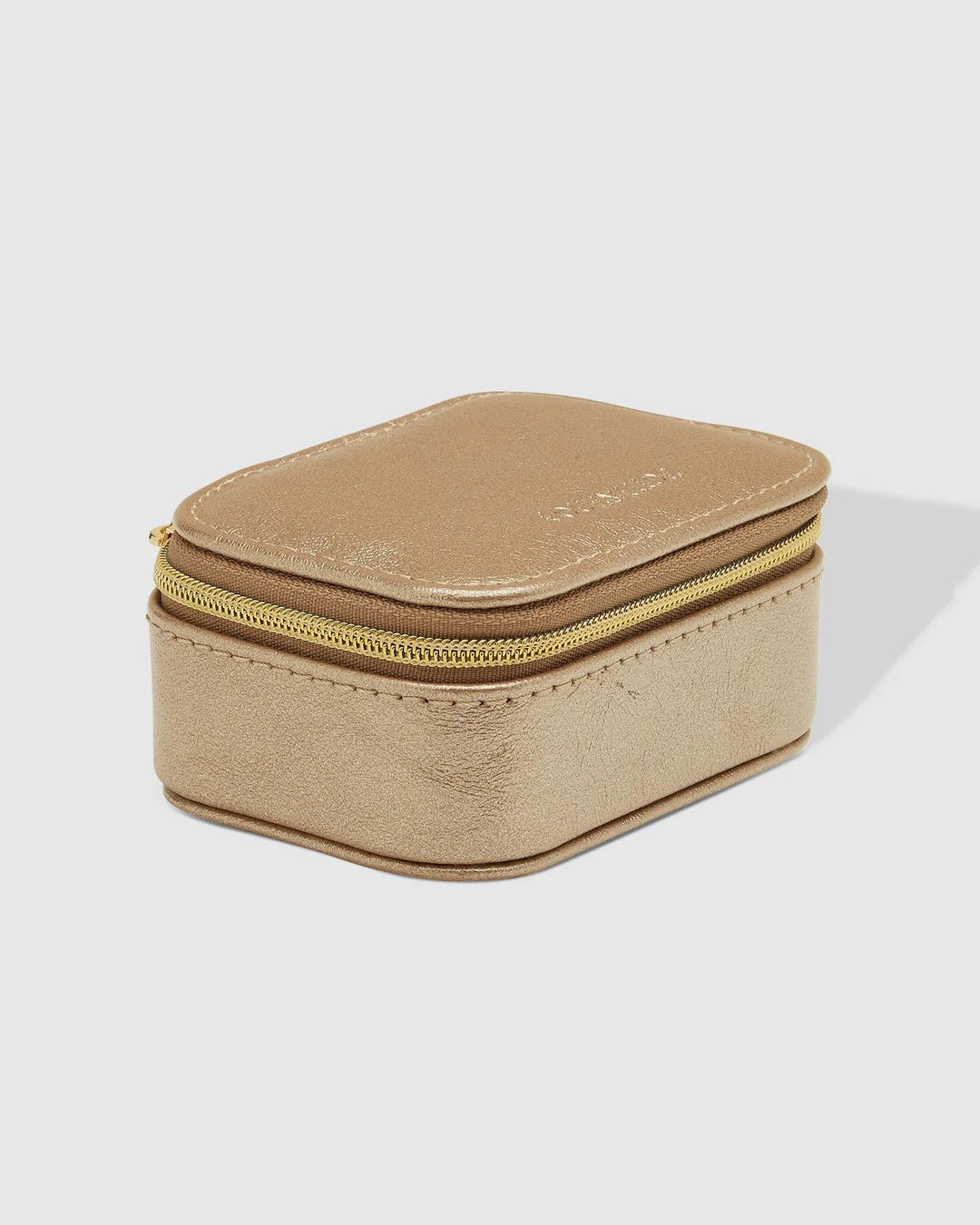 Luxury Suzie Jewelry Box in Metallic Champagne by Louenhide - Elegant Storage for Necklaces, Rings & Earrings - Perfect for Home, Travel & Gift Giving