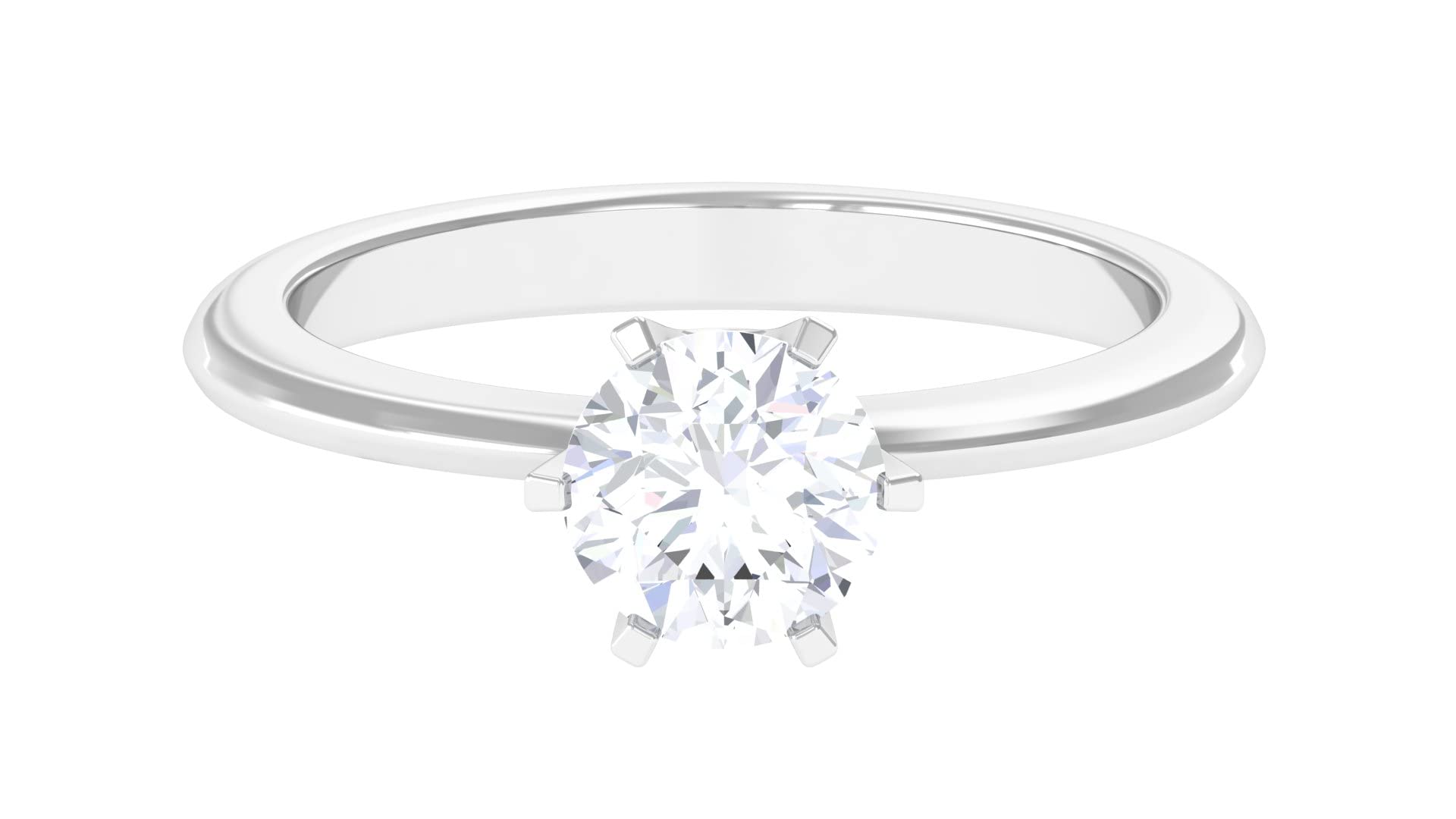 6.50 MM Round Cut Moissanite Ring - Certified 1 CT Solitaire Engagement Ring for Women in 14K Solid Gold | Perfect for Proposals, Anniversaries & Special Occasions