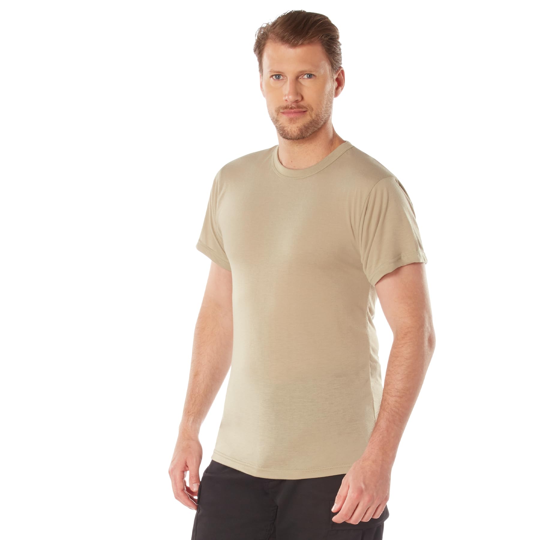 Rothco 100% Cotton Desert Sand T-Shirt for Men - XX-Large - Comfortable Military Style Tee for Outdoor Activities, Camping & Casual Wear