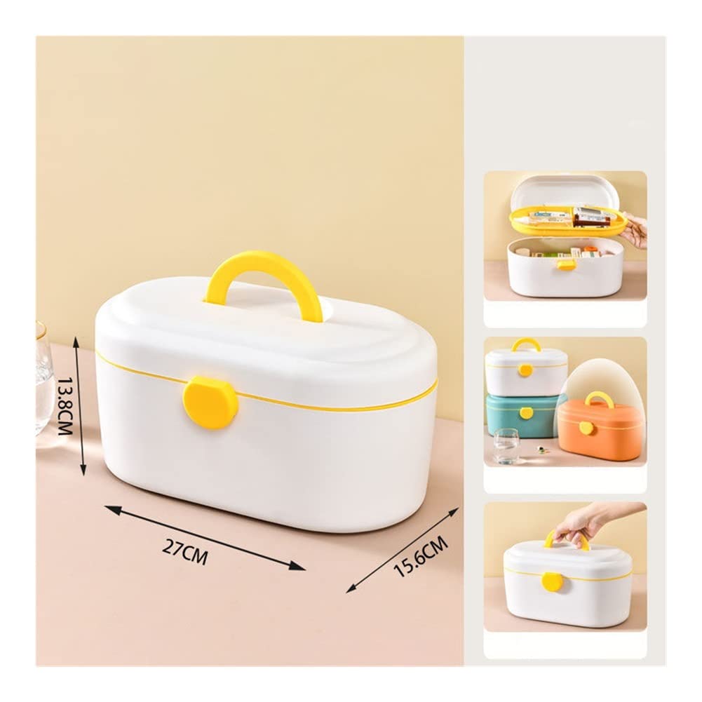 Portable Multi-Layer Large Capacity Medicine Storage Box - Emergency First Aid Kit Organizer for Home, Travel & Camping - Family Medical Supply Organizer with Secure Compartments