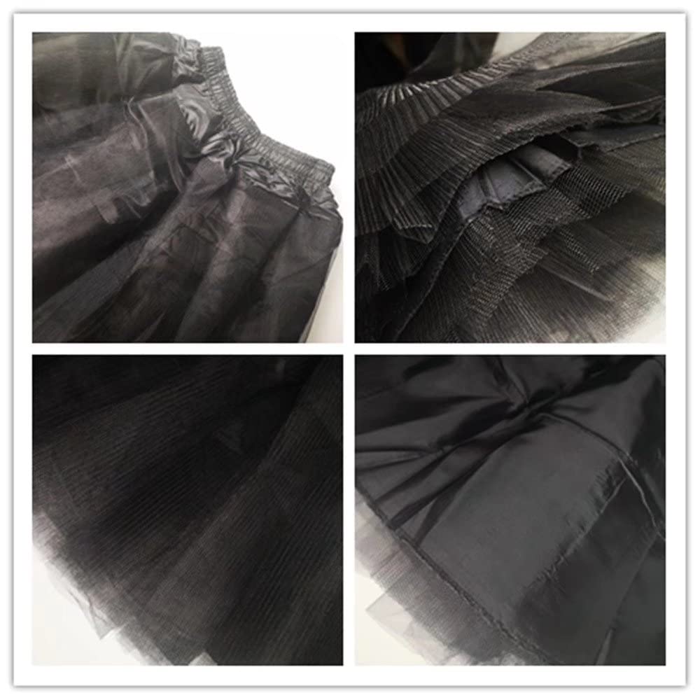 MisShow Women's Classic 3-Layer Tulle Tutu Skirt - 1950s Style Petticoat Crinoline Underskirt for Vintage Dresses, Costumes & Dance Performances