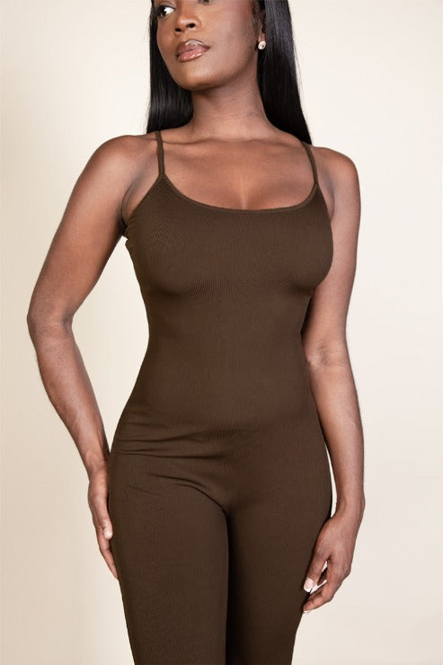 CAPELLA Women's Ribbed Sleeveless Wide Leg Jumpsuit - Stylish Summer Romper for Beach, Vacation & Casual Outings