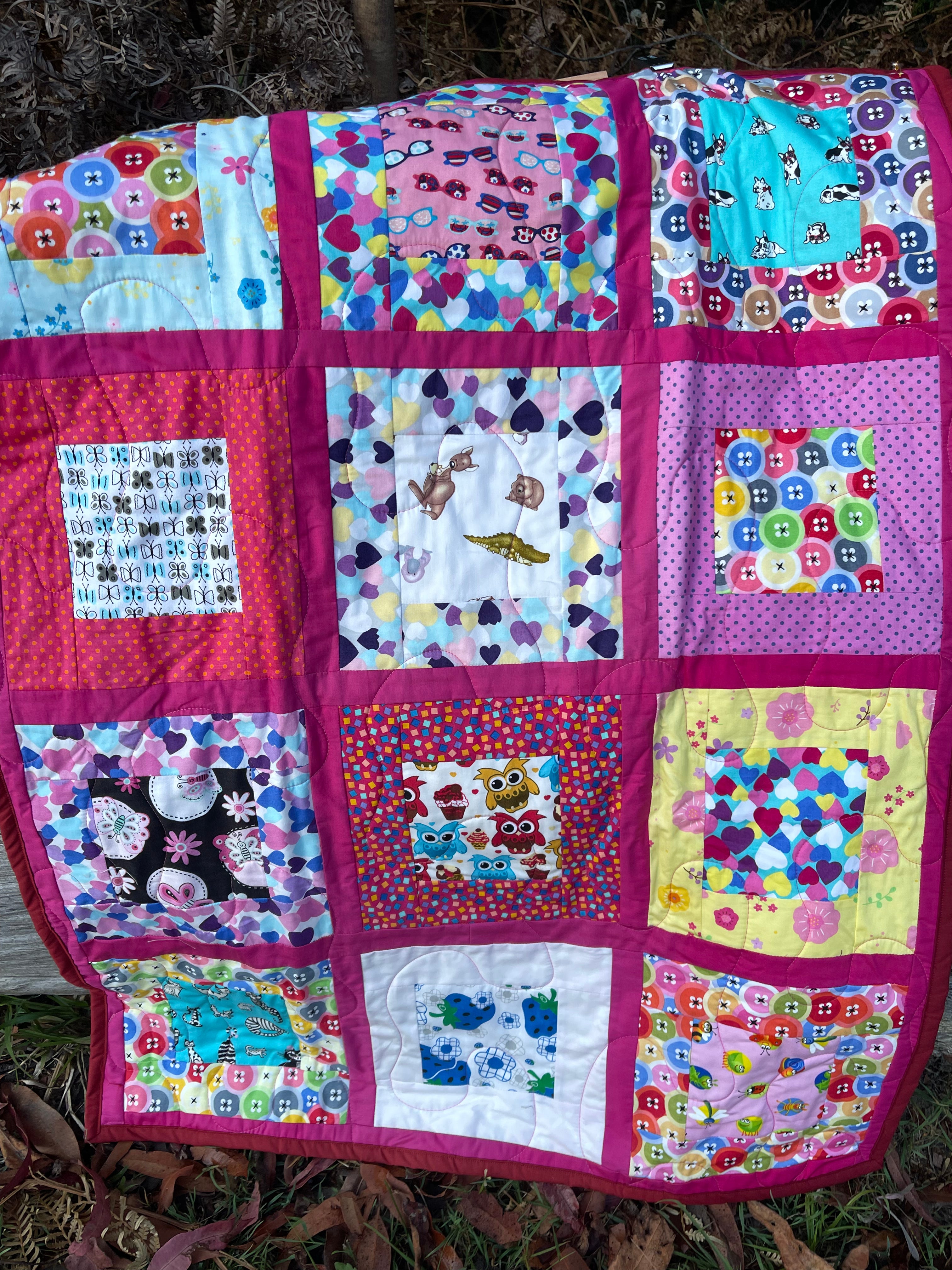 Bright Kids Quilts - Soft & Cozy 27.5 x 36 Inch Toddler Blanket for Boys & Girls | Perfect for Nursery, Daycare & Travel | Machine Washable Baby Bedding